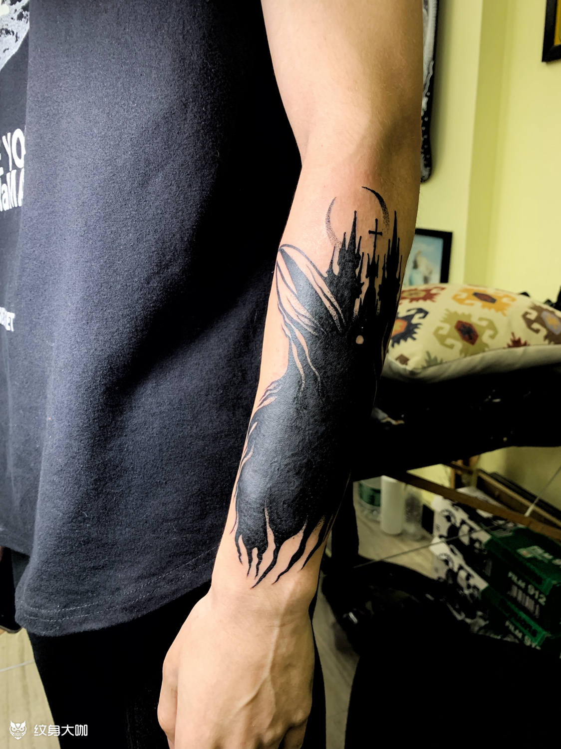 乌鸦_纹身图案手稿图片_ziv&吉夫的纹身作品集