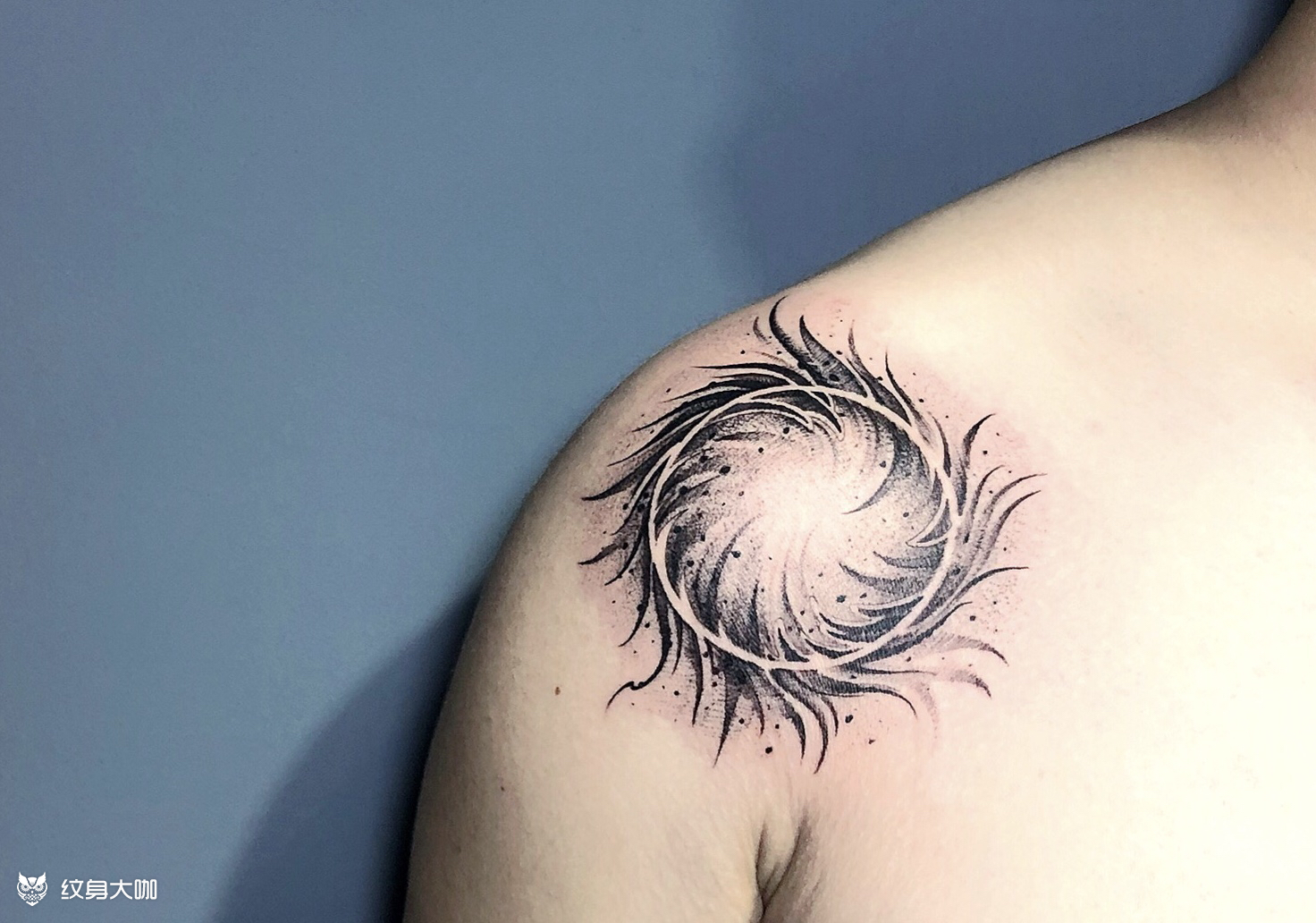 黑化的太阳_纹身图案手稿图片_玉见拾遗的纹身作品集