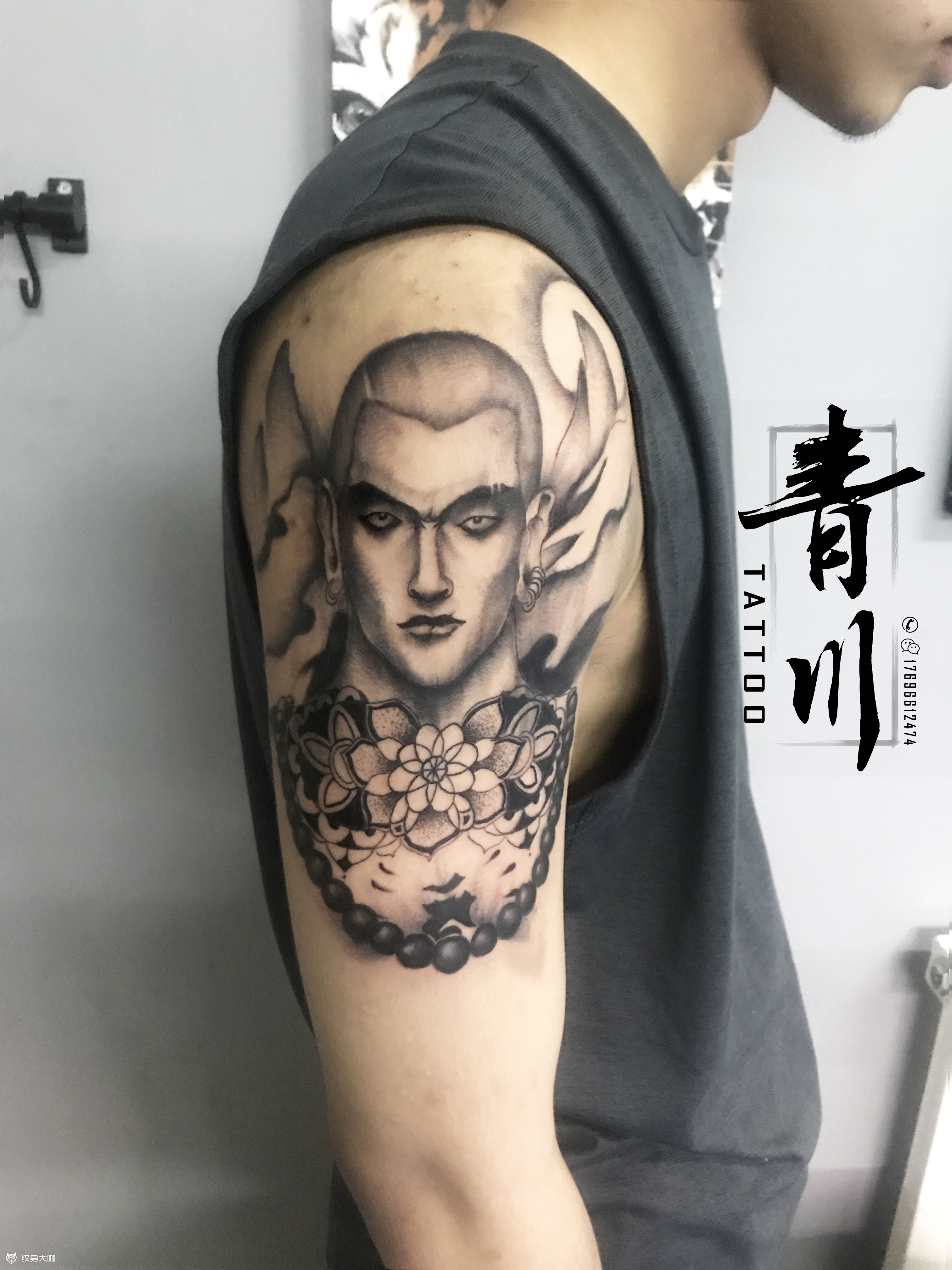 唐三藏_纹身图案手稿图片_申思的纹身作品集