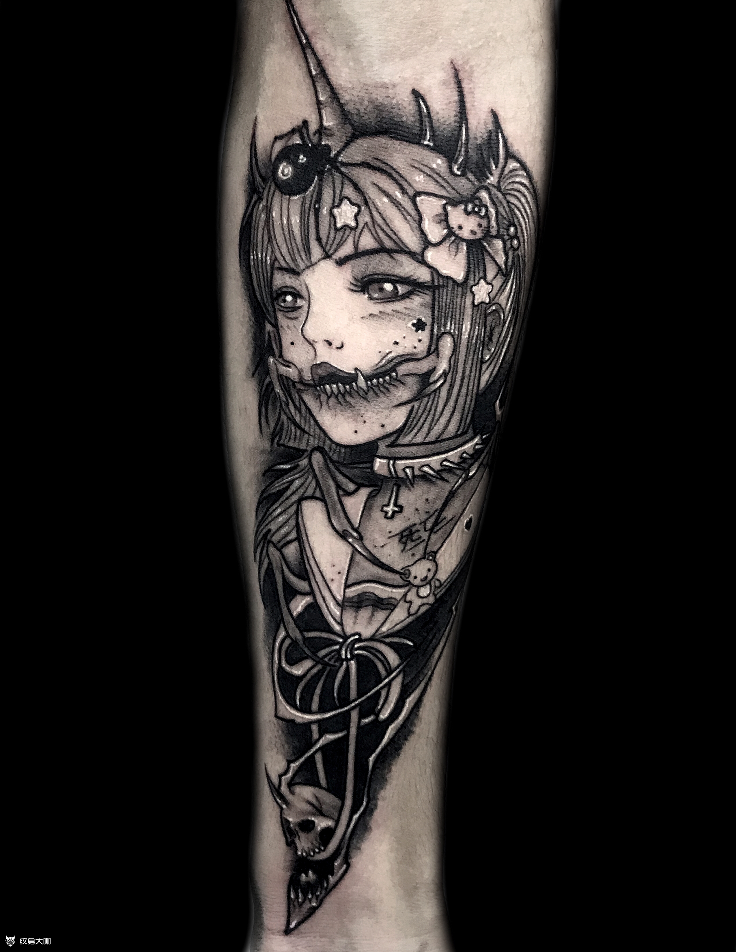 暗黑_纹身图案手稿图片_rabbit的纹身作品集