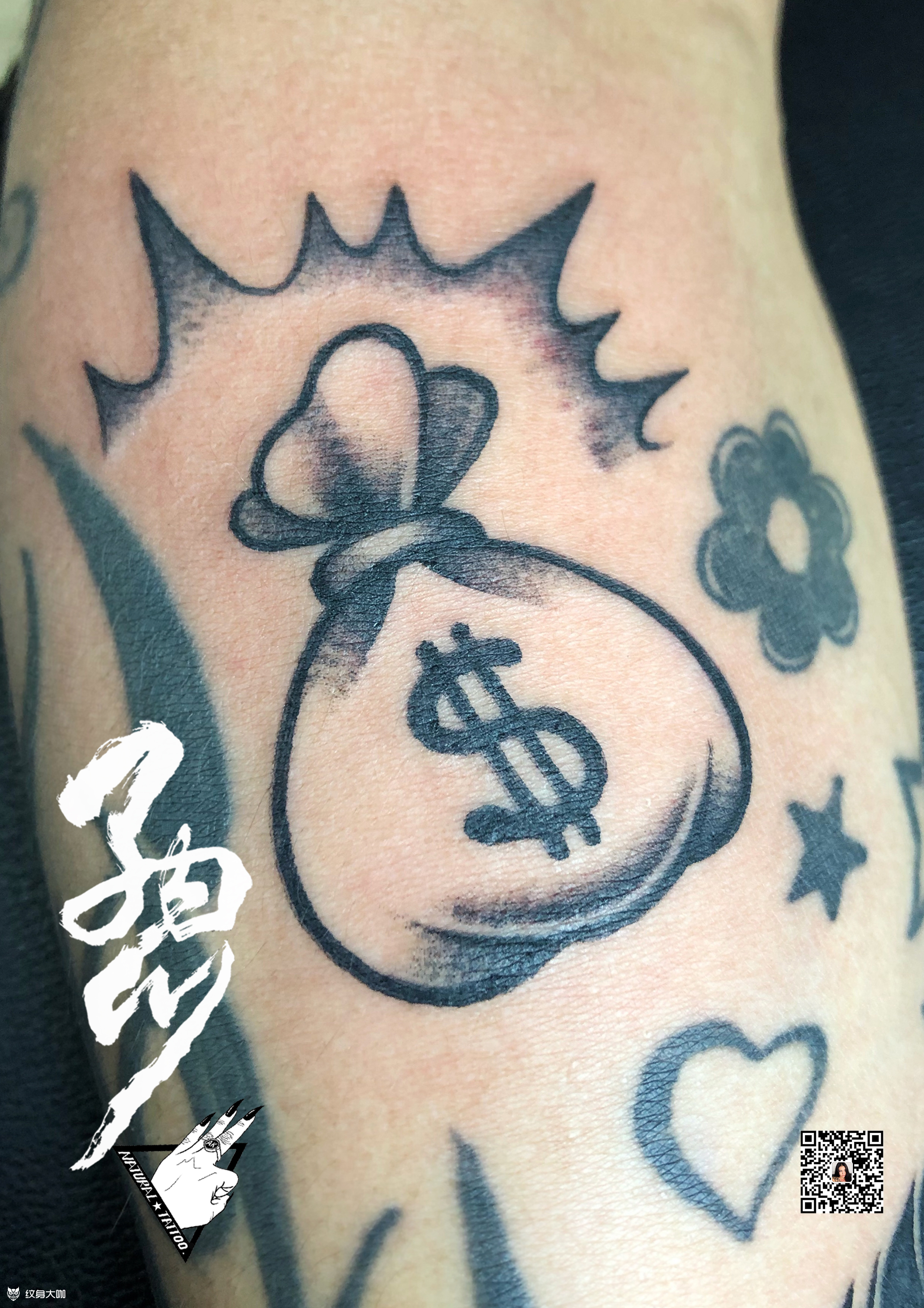 象征金钱的纹身图片