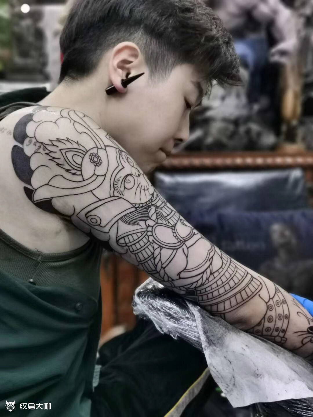 花臂_纹身图案手稿图片_孙剑的纹身作品集