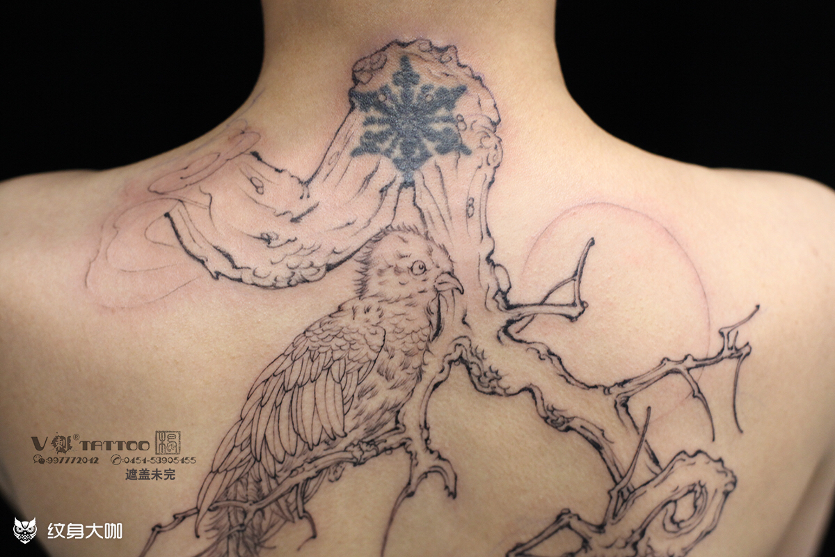《格查尔鸟》_纹身图案手稿图片_木易的纹身作品集