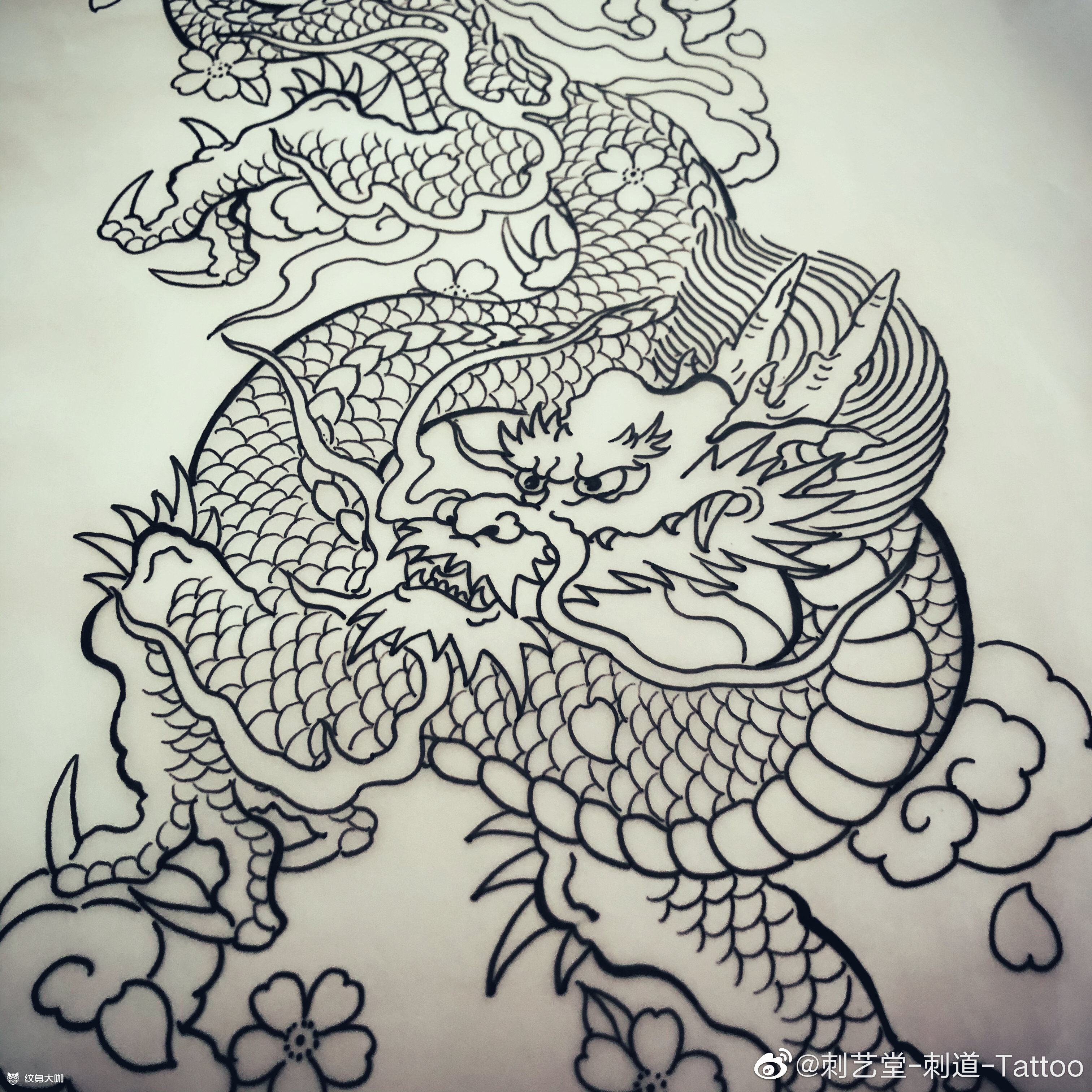 龙绘～_纹身图案手稿图片_赵镜枝的纹身作品集
