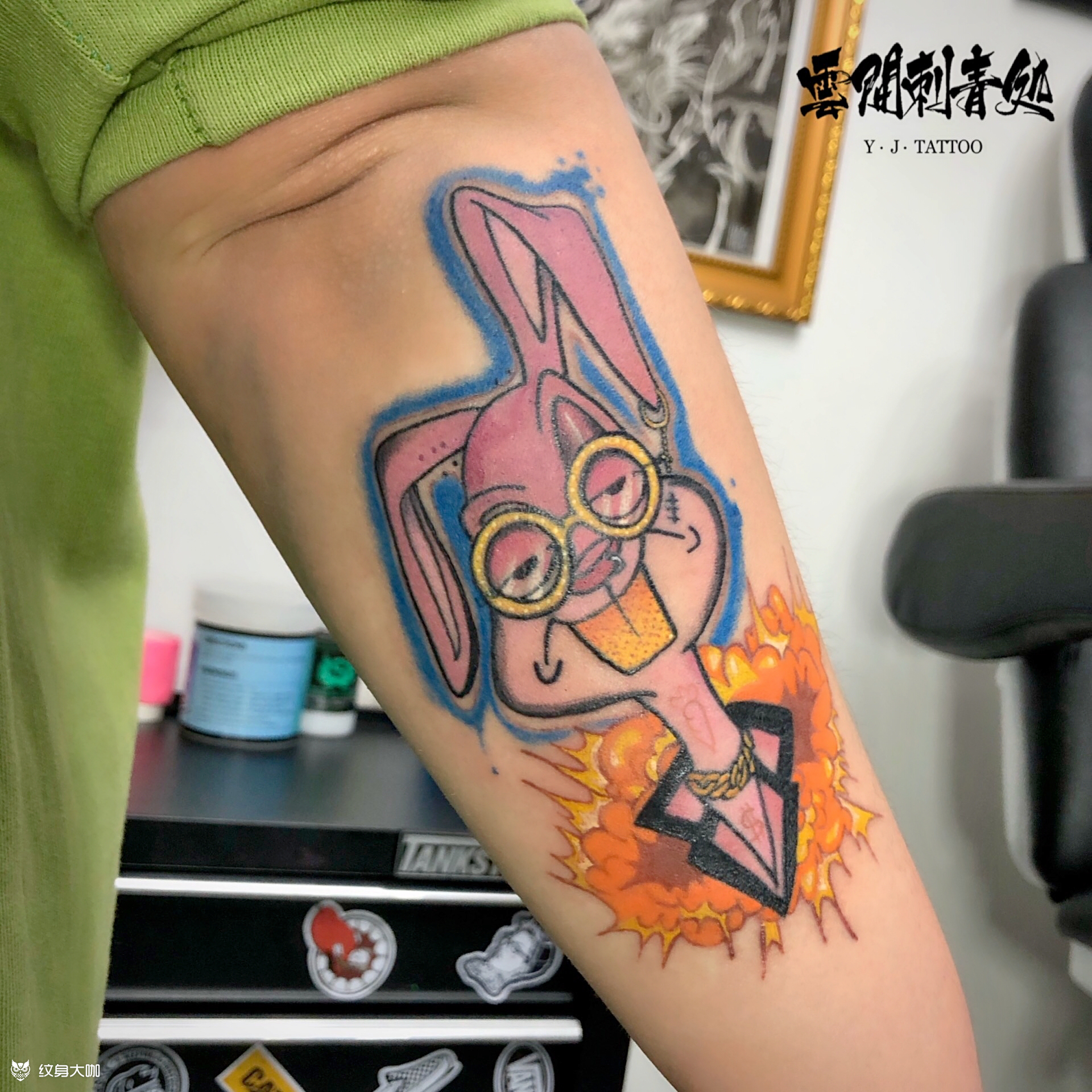 newschool兔子_纹身图案手稿图片_zhxxi的纹身作品集