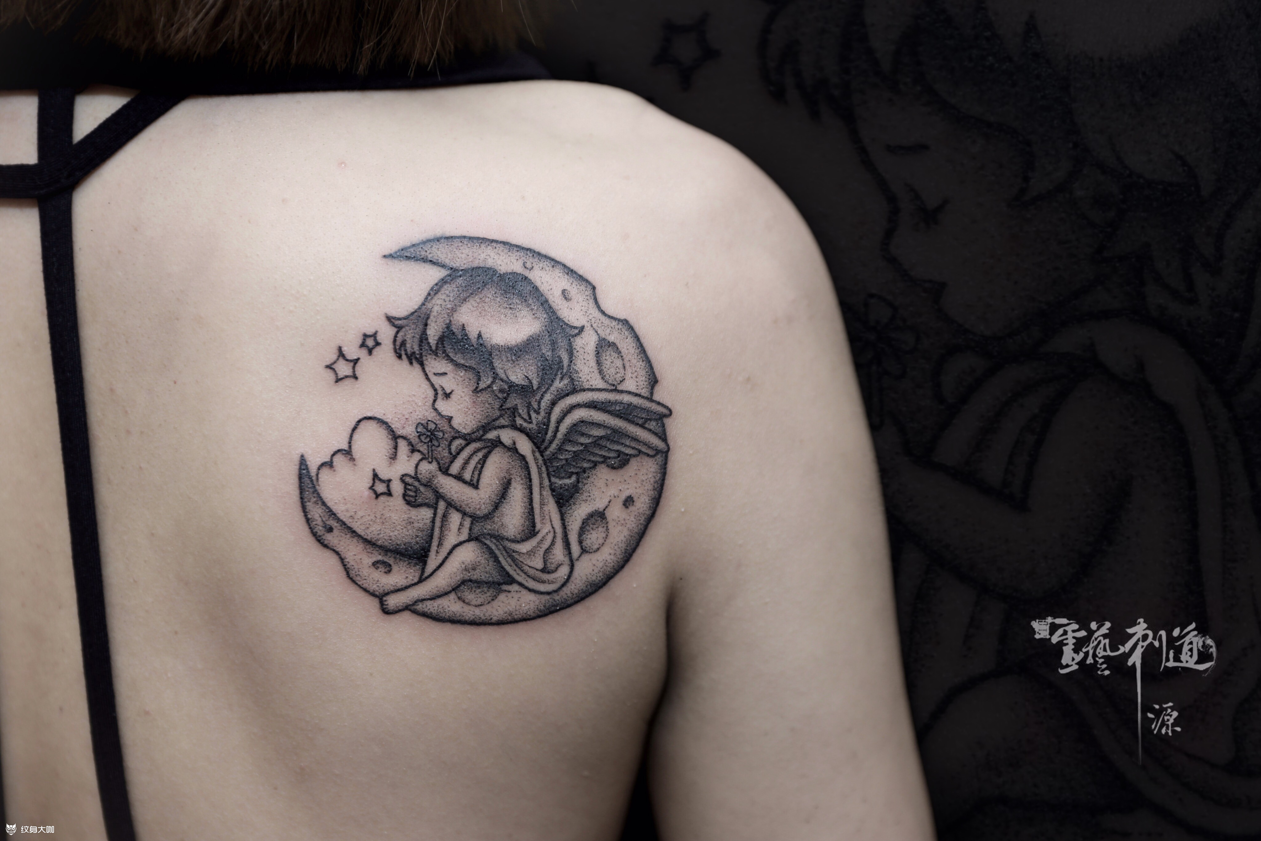 点刺小天使_纹身图案手稿图片_faceless ink黄子源的纹身作品集