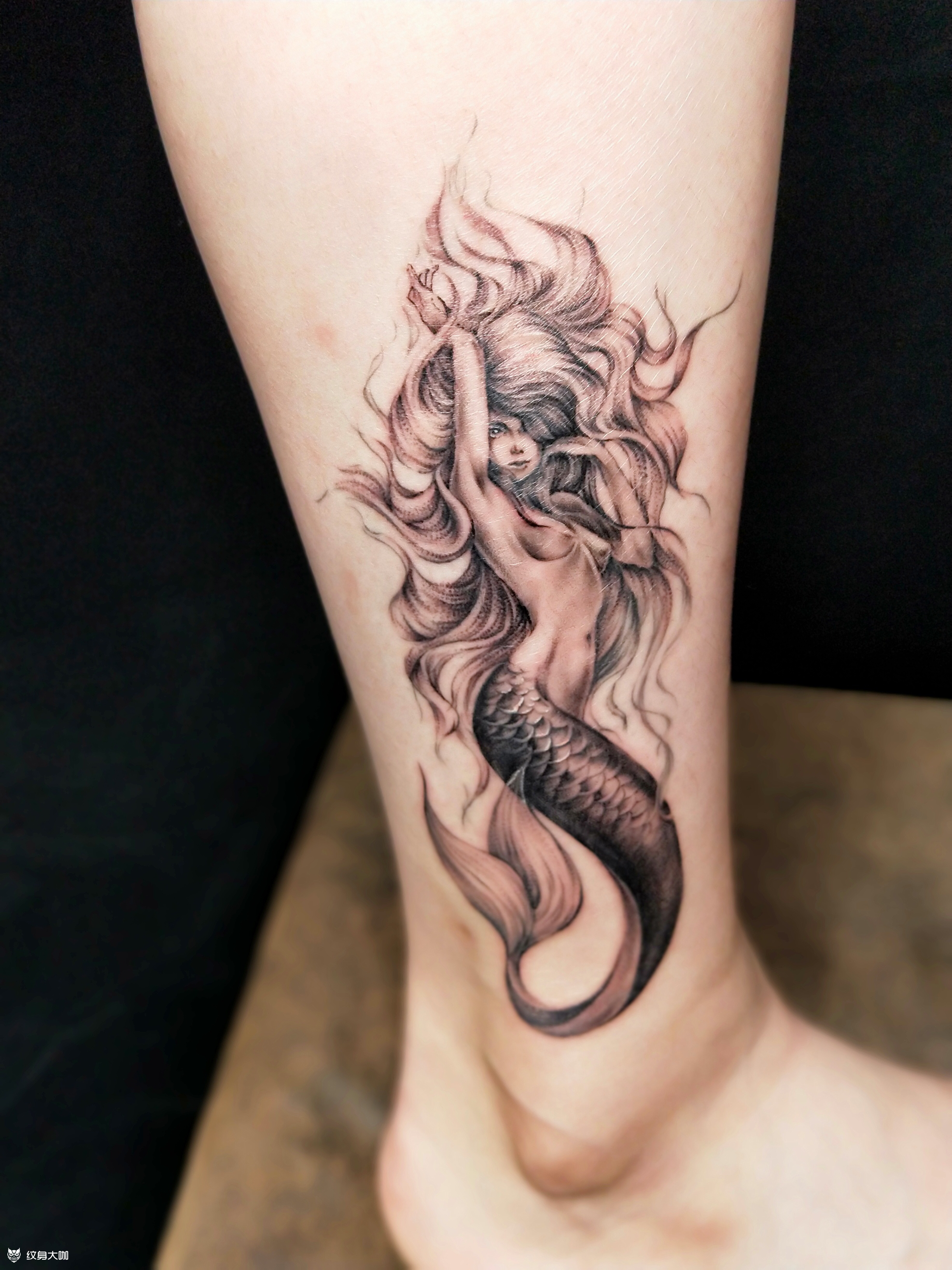 美人鱼_纹身图案手稿图片_-12的纹身作品集