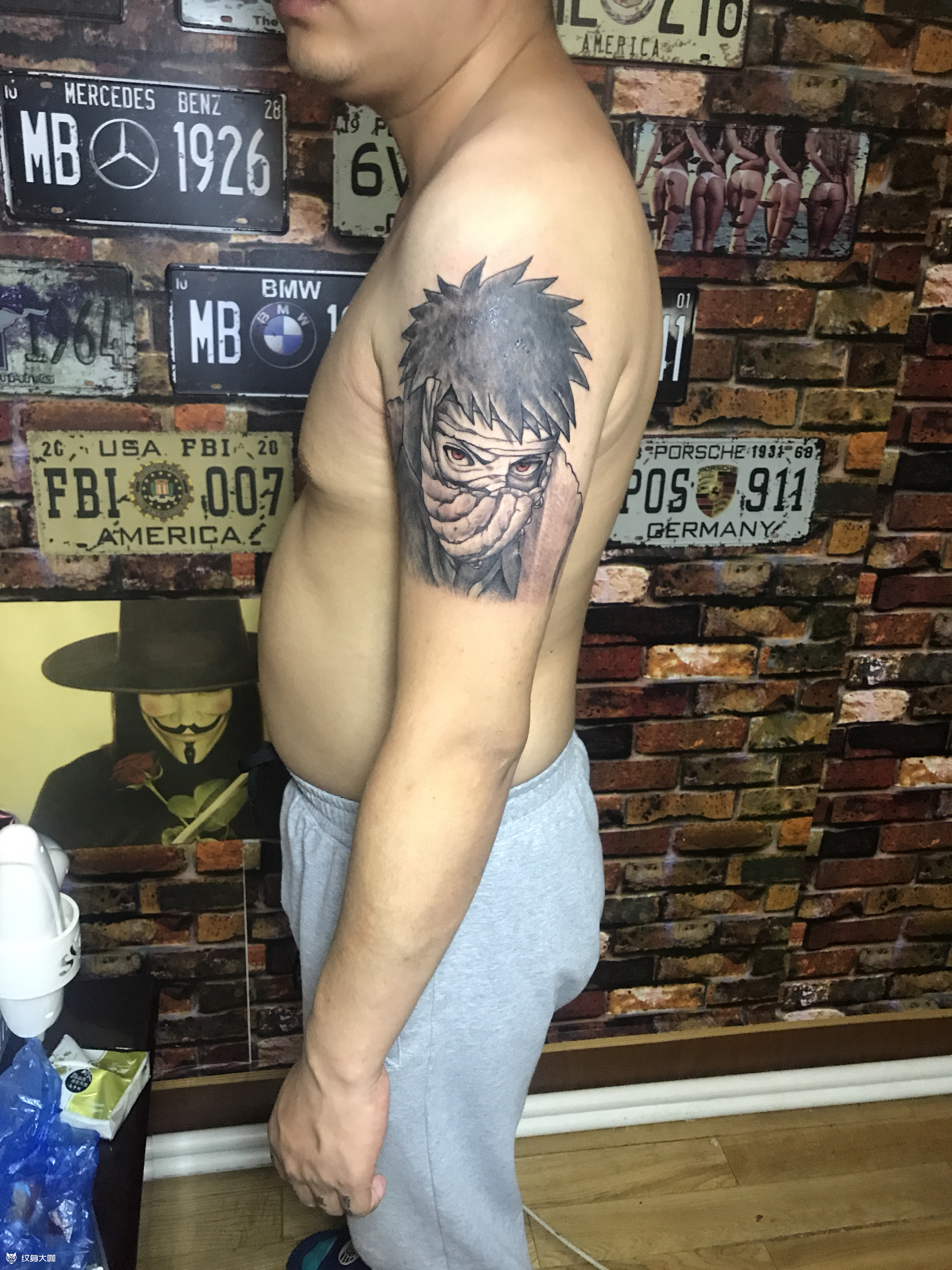 宇智波带土_纹身图案手稿图片_墨泷的纹身作品集