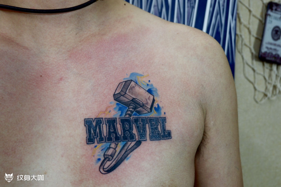 雷神锤_纹身图案手稿图片_赤焰阁的纹身作品集