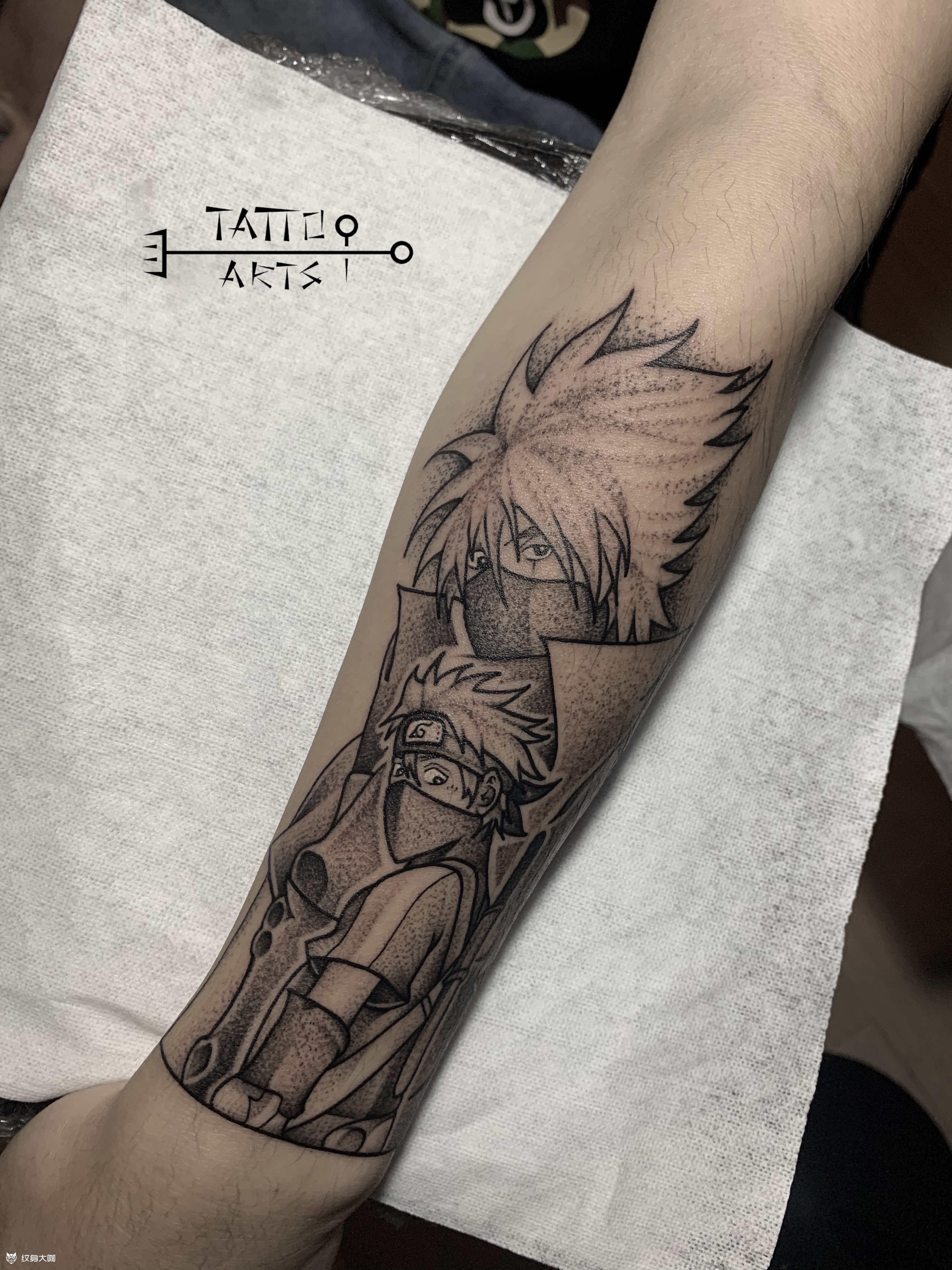 卡卡西_纹身图案手稿图片_重庆at的纹身作品集