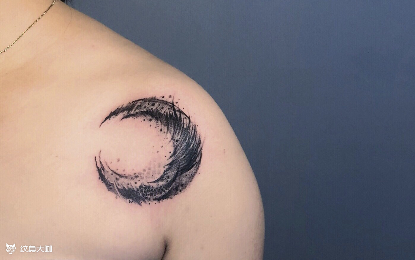 月亮_纹身图案手稿图片_ kk的纹身作品集