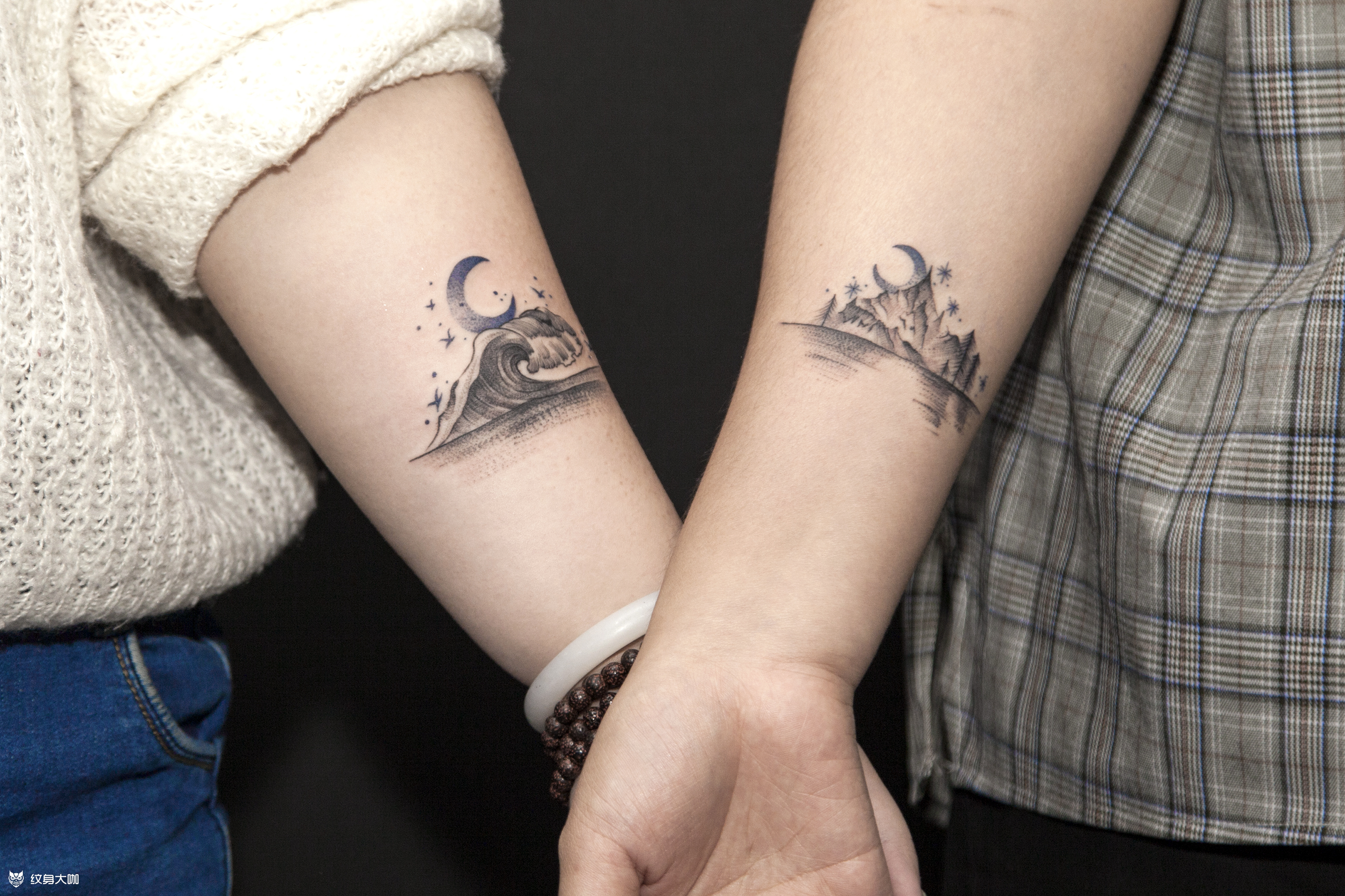 山海星月_纹身图案手稿图片_浩然的纹身作品集
