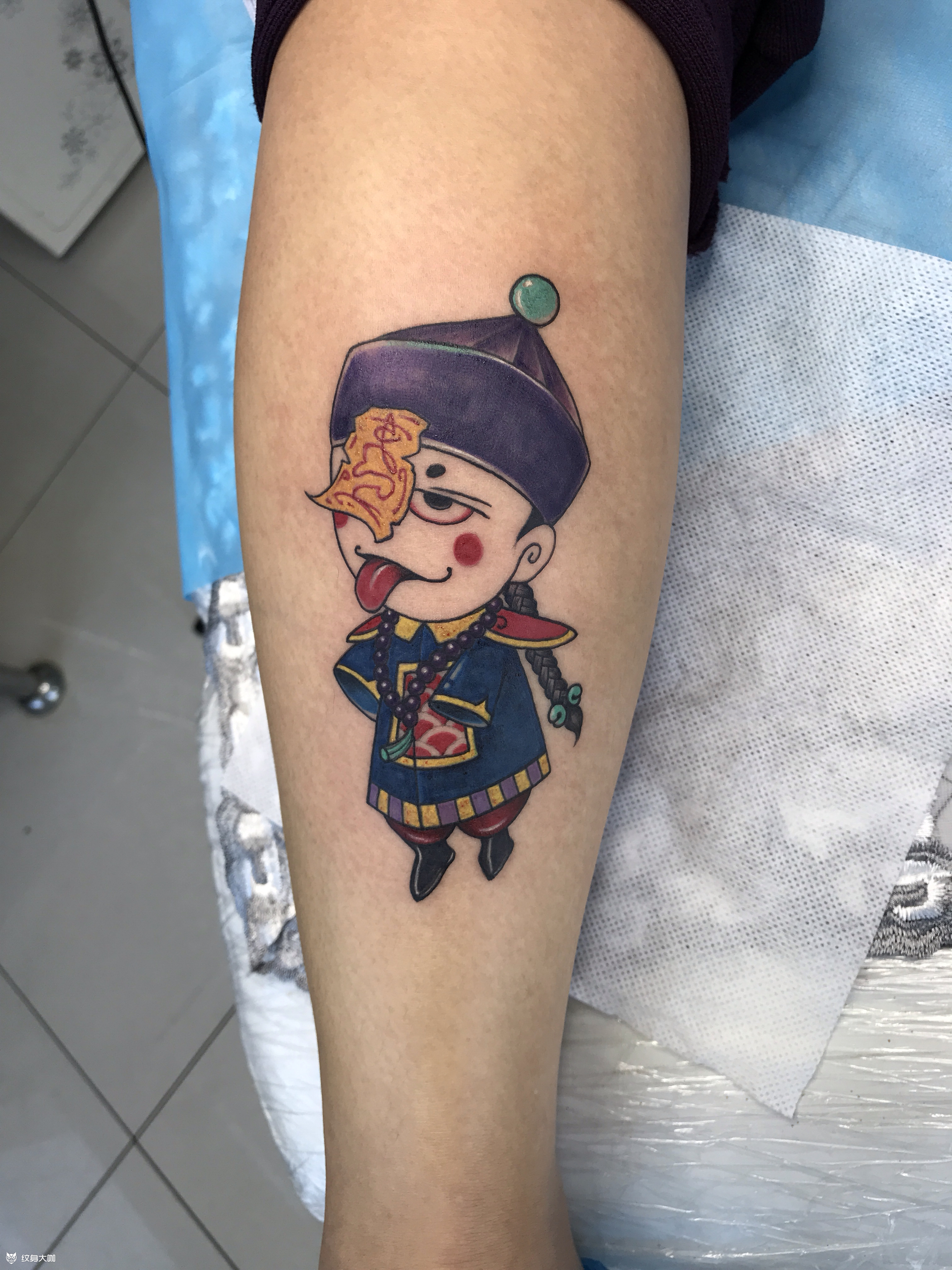 僵小鱼_纹身图案手稿图片_李黎君的纹身作品集