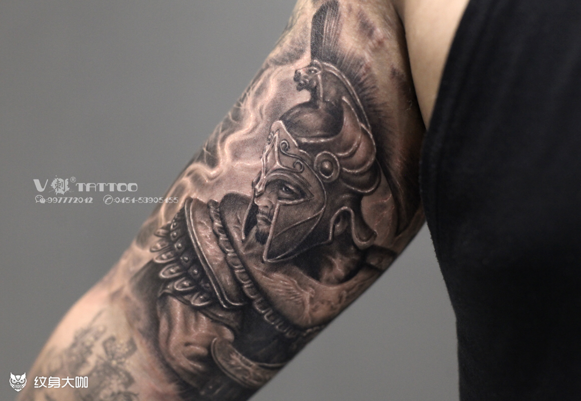 战神!_纹身图案手稿图片_阿v的纹身作品集