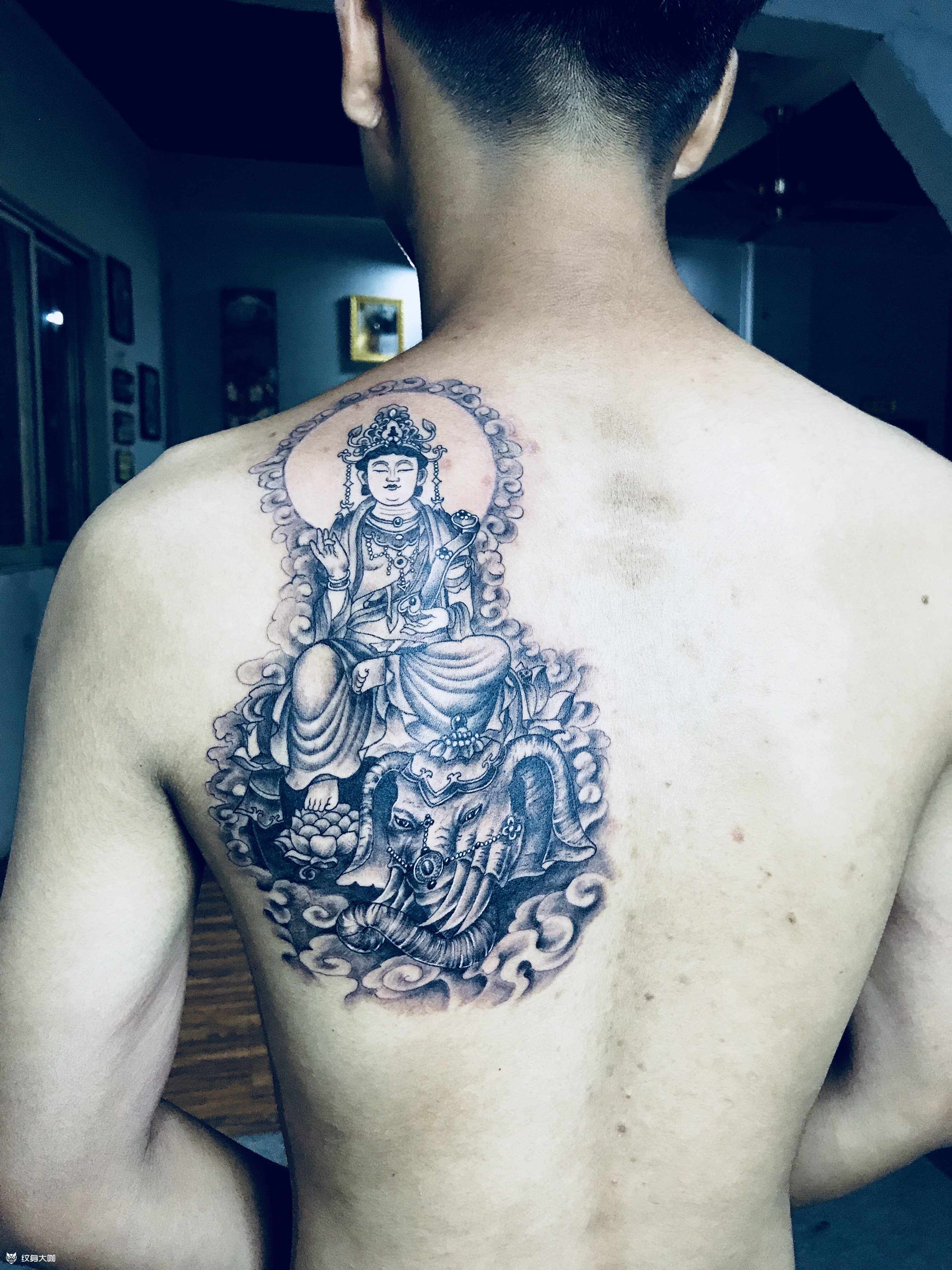 普贤菩萨_纹身图案手稿图片_龙哥的纹身作品集