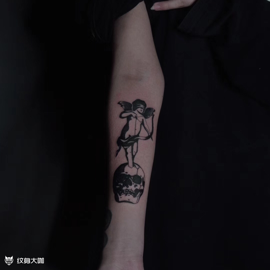 丘比特之箭_纹身图案手稿图片_杭州无畏的纹身作品集