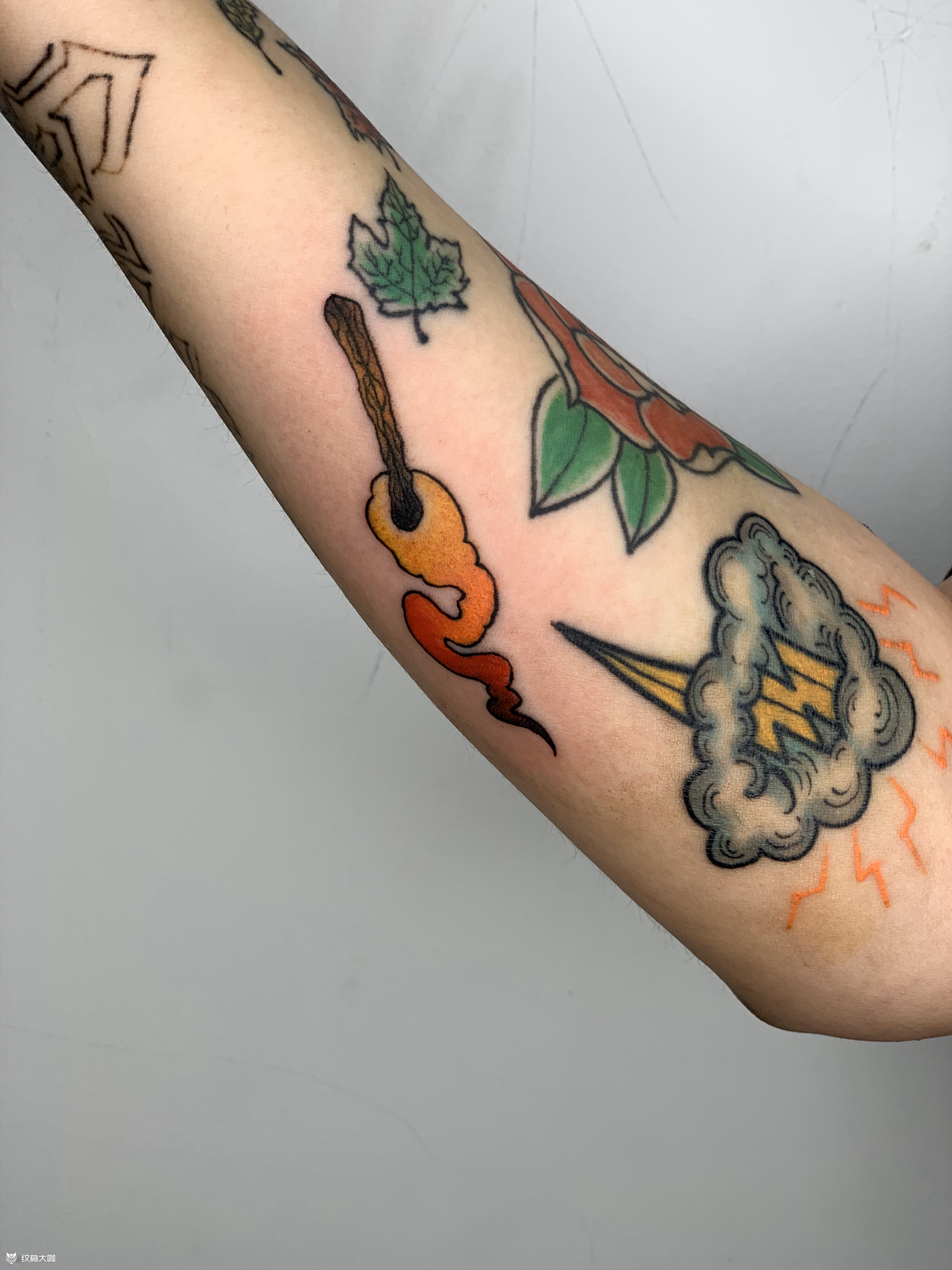 oldschool小火柴_纹身图案手稿图片_烟鬼的纹身作品集