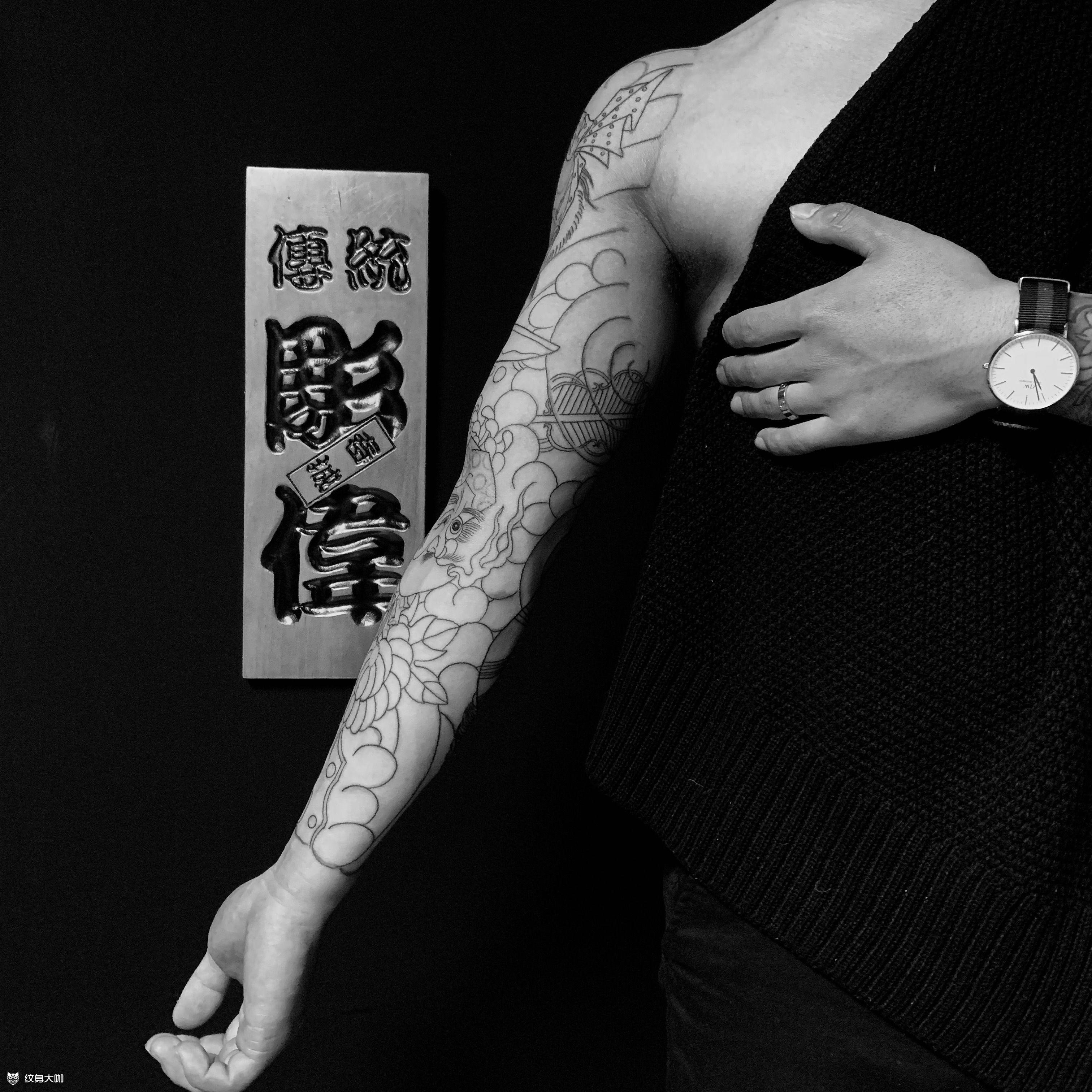 火男,阿多福,生首_纹身图案手稿图片_嘉墨雕伟的纹身作品集