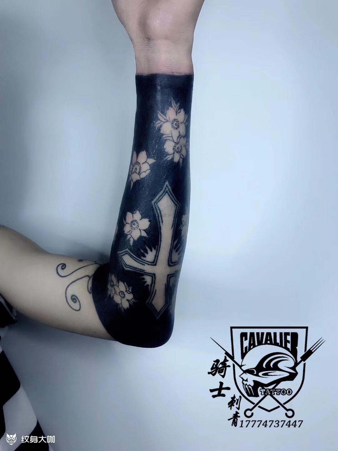 黑臂_纹身图案手稿图片_ 骑士的纹身作品集