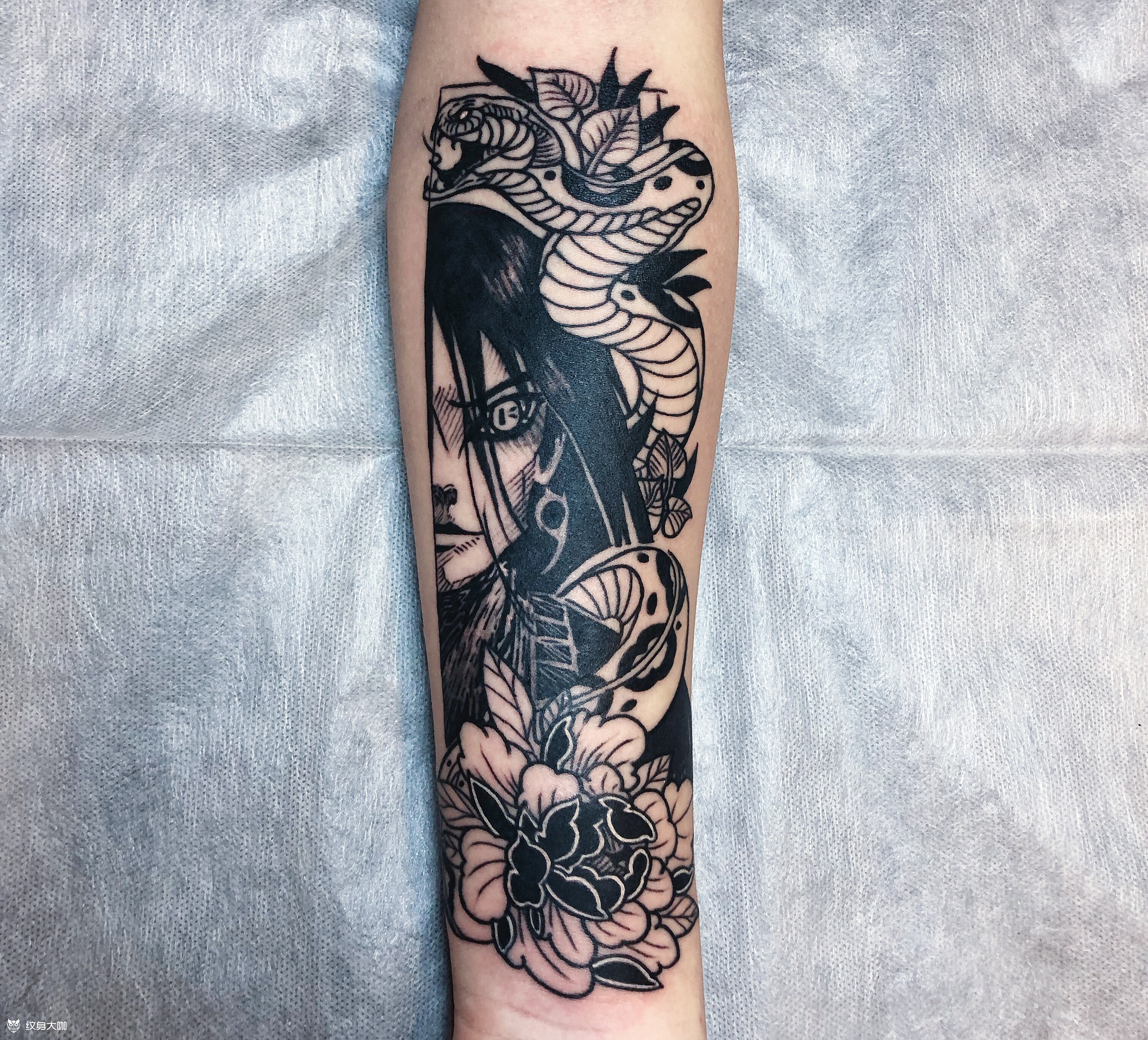 大蛇丸_纹身图案手稿图片_饶琦的纹身作品集