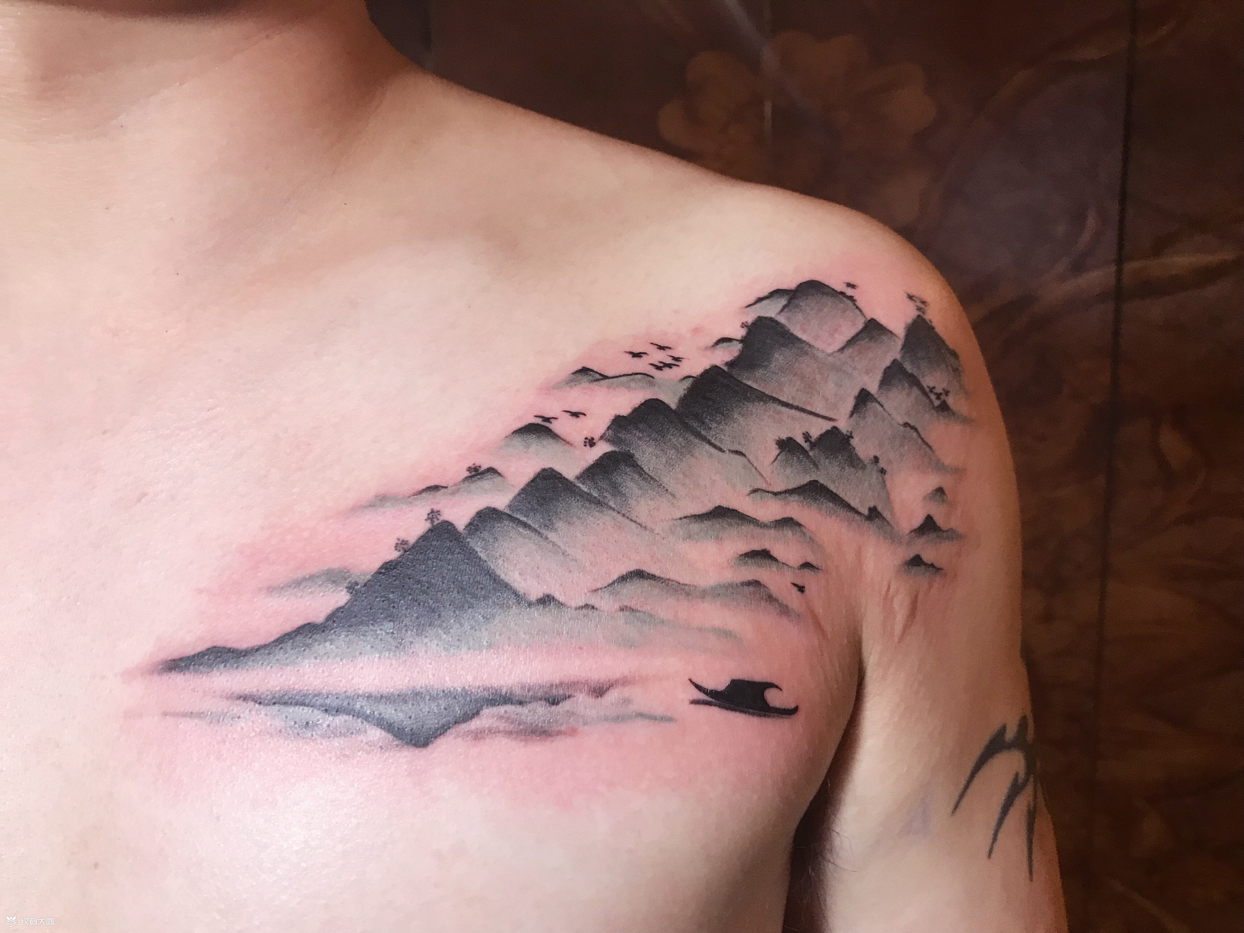 山水2_纹身图案手稿图片_巫永燊的纹身作品集