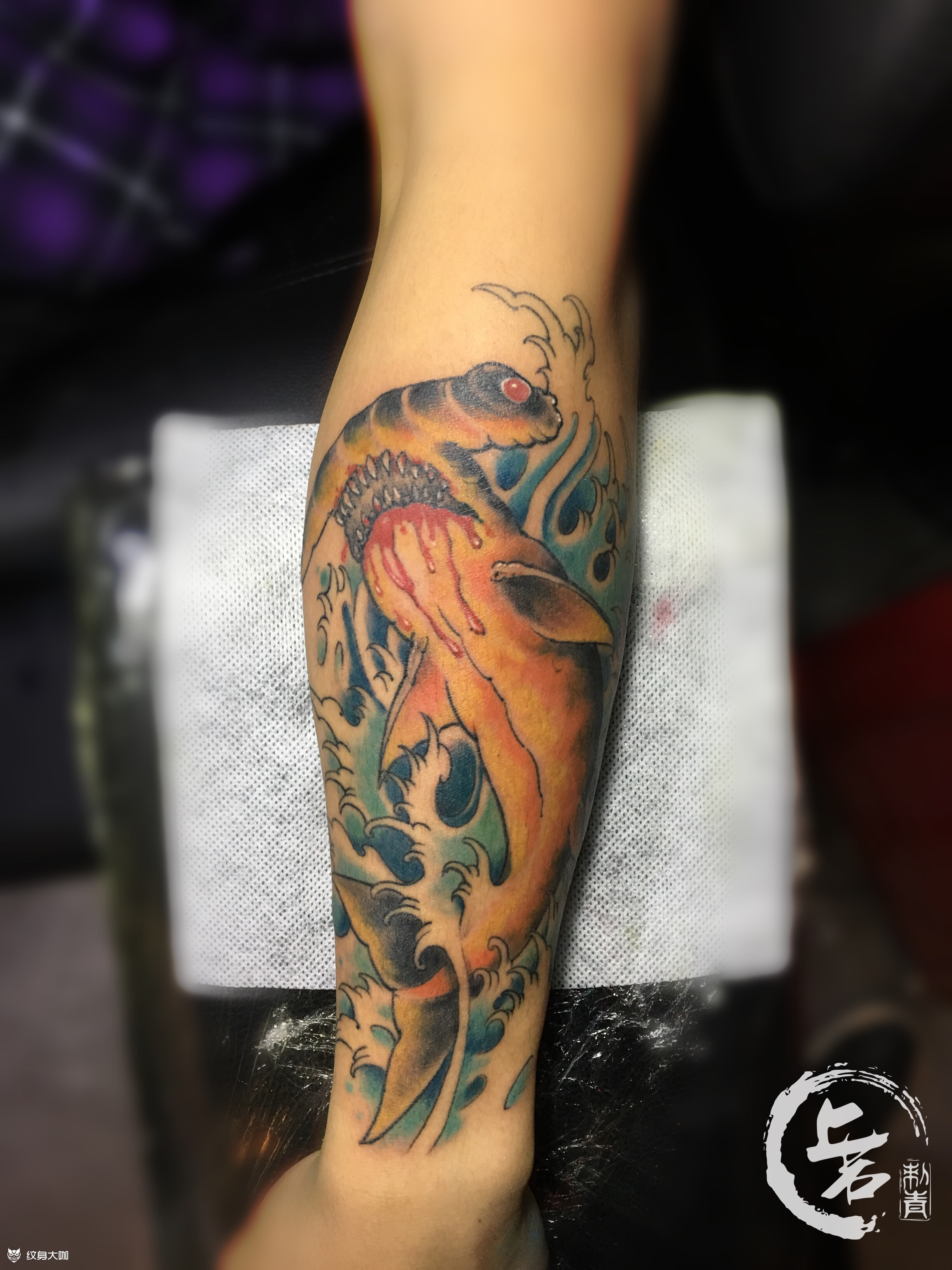 锤头鲨00_纹身图案手稿图片_罗劲茂的纹身作品集