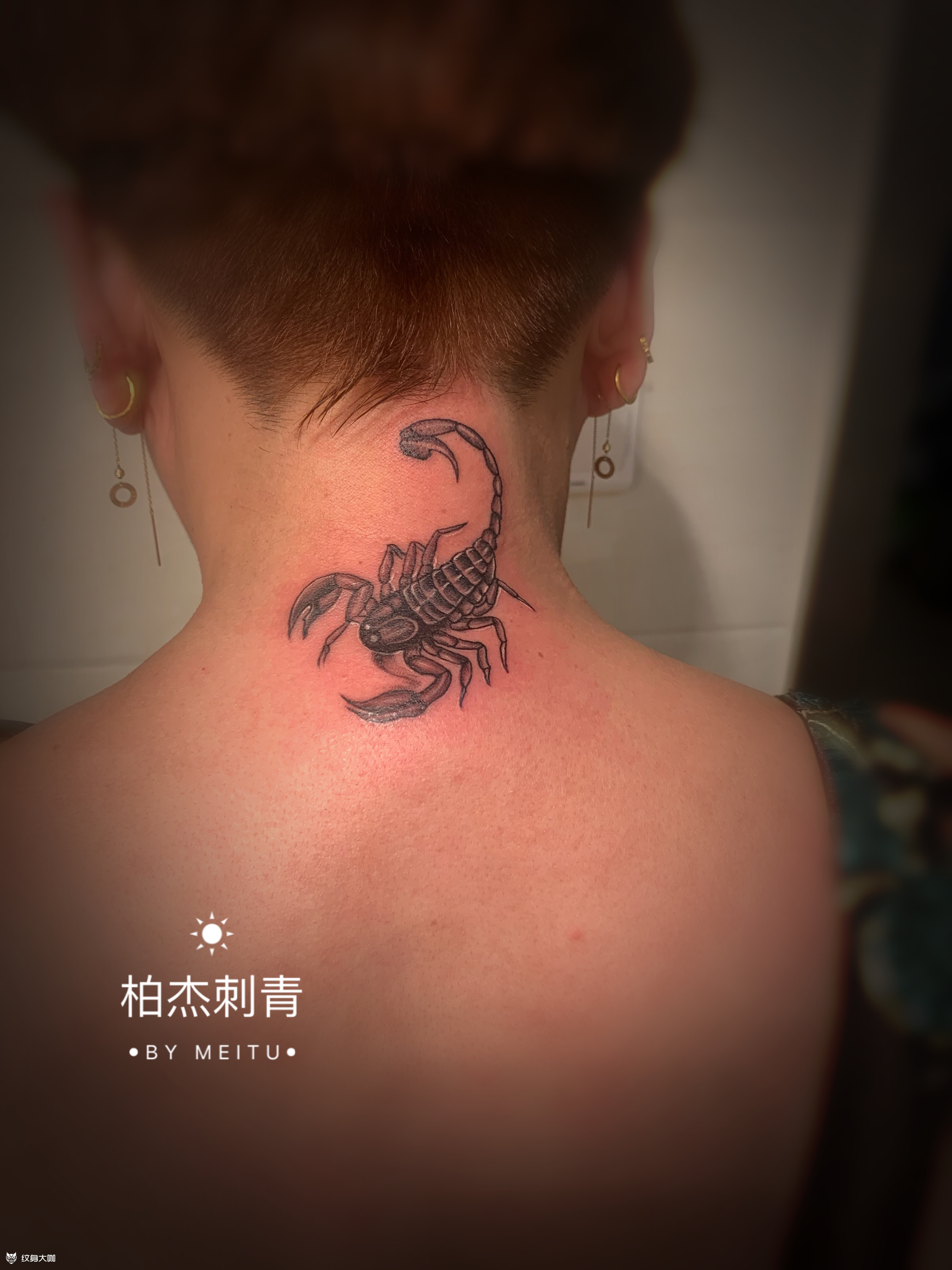 蝎子_纹身图案手稿图片_柏杰的纹身作品集