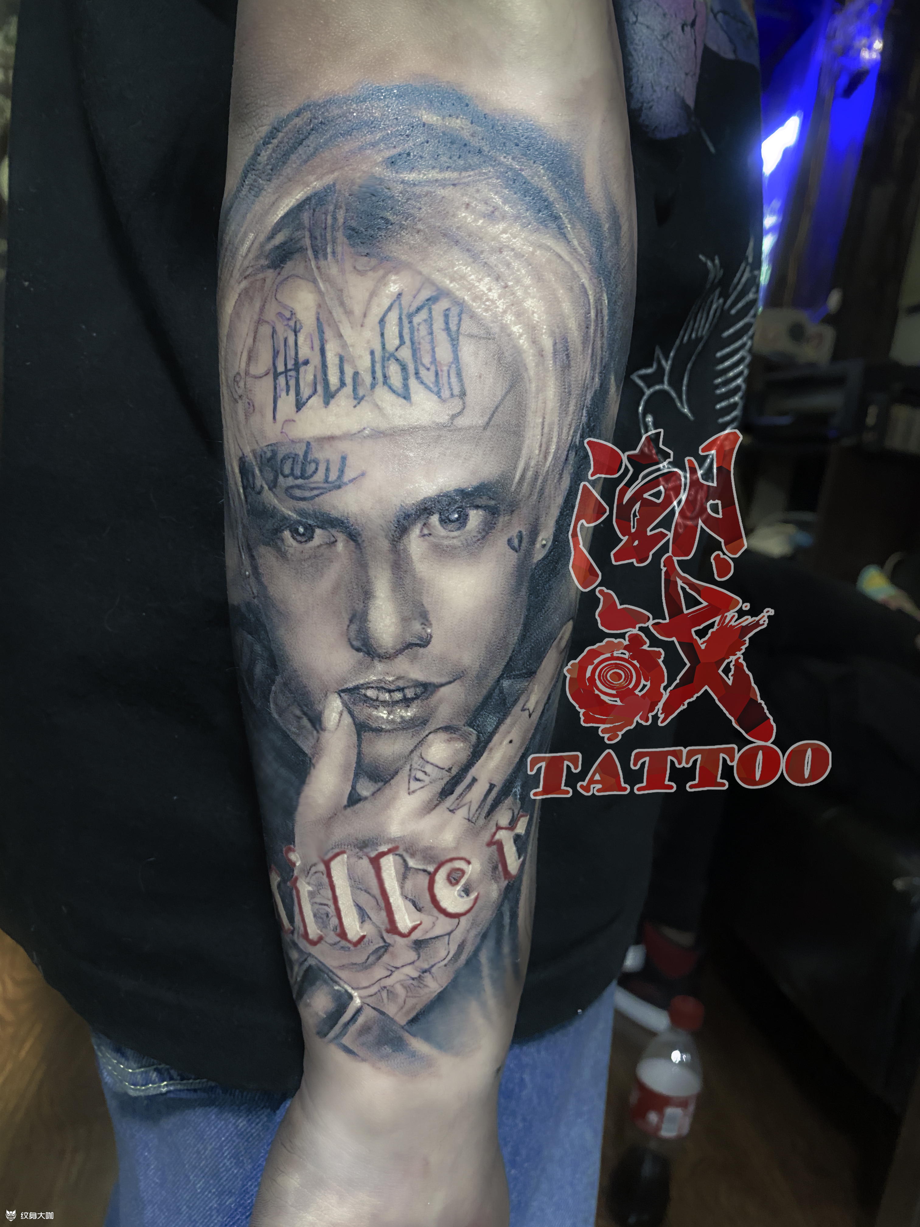lilpeep_纹身图案手稿图片_小弥弥的纹身作品集