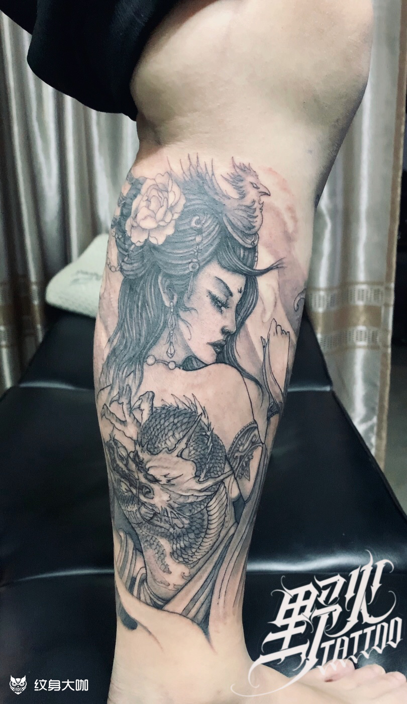 艺妓 新传统_纹身图案手稿图片_陈小鹏的纹身作品集