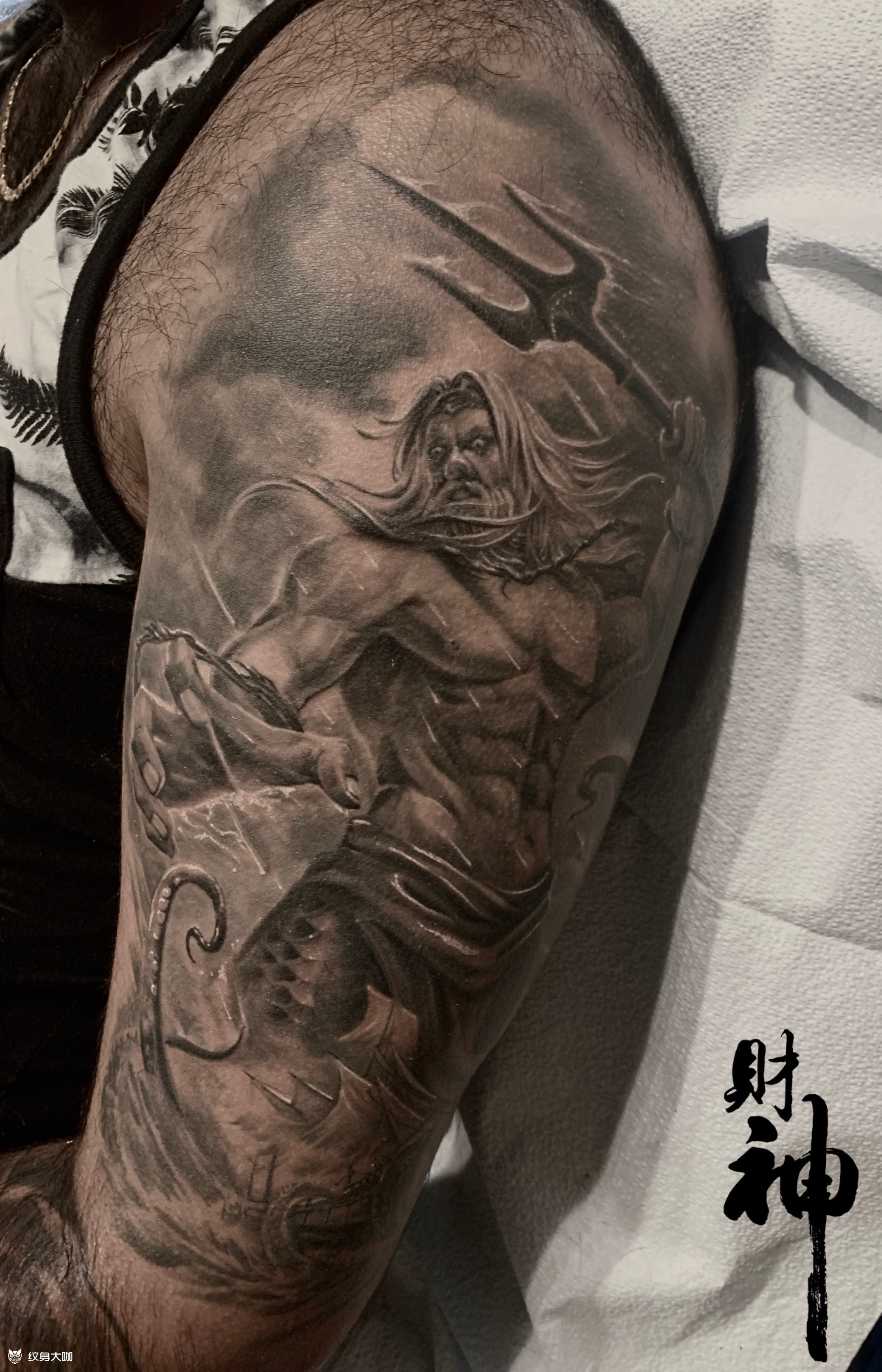 海神_纹身图案手稿图片_海洋的纹身作品集