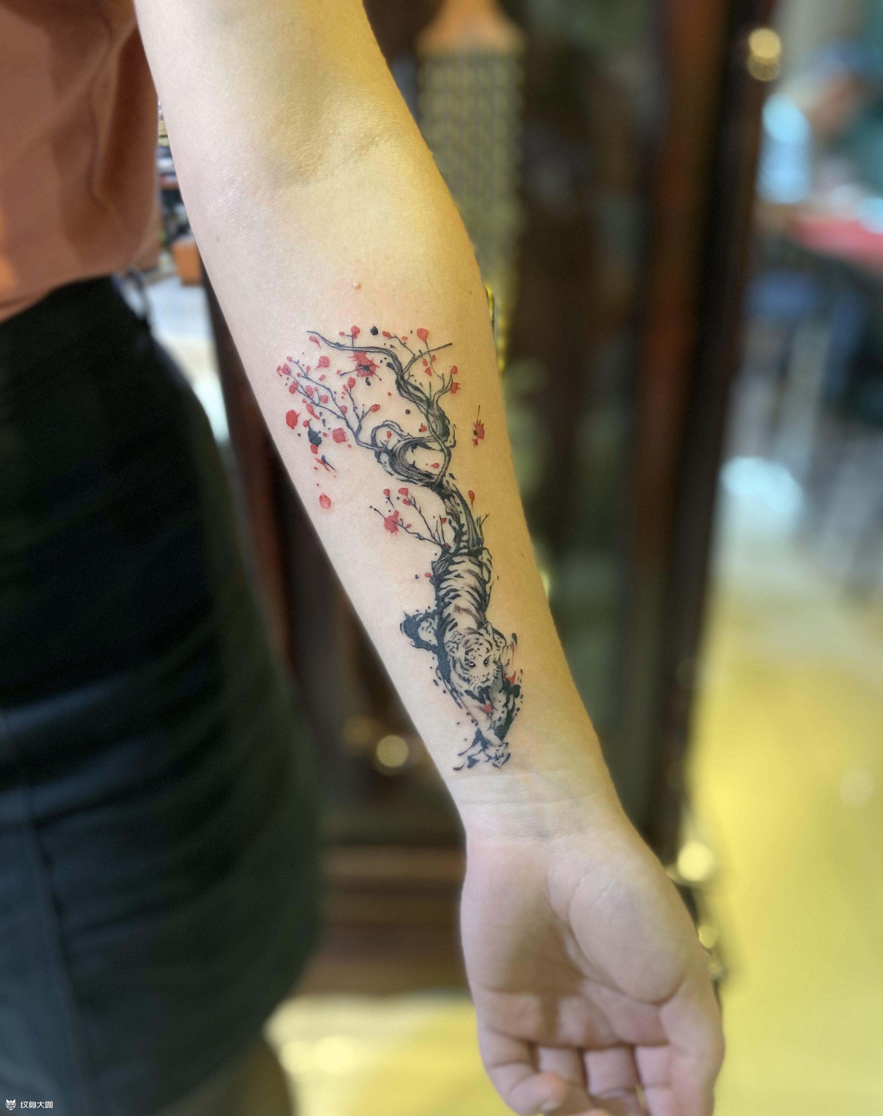 老虎_纹身图案手稿图片_茉莉的纹身作品集