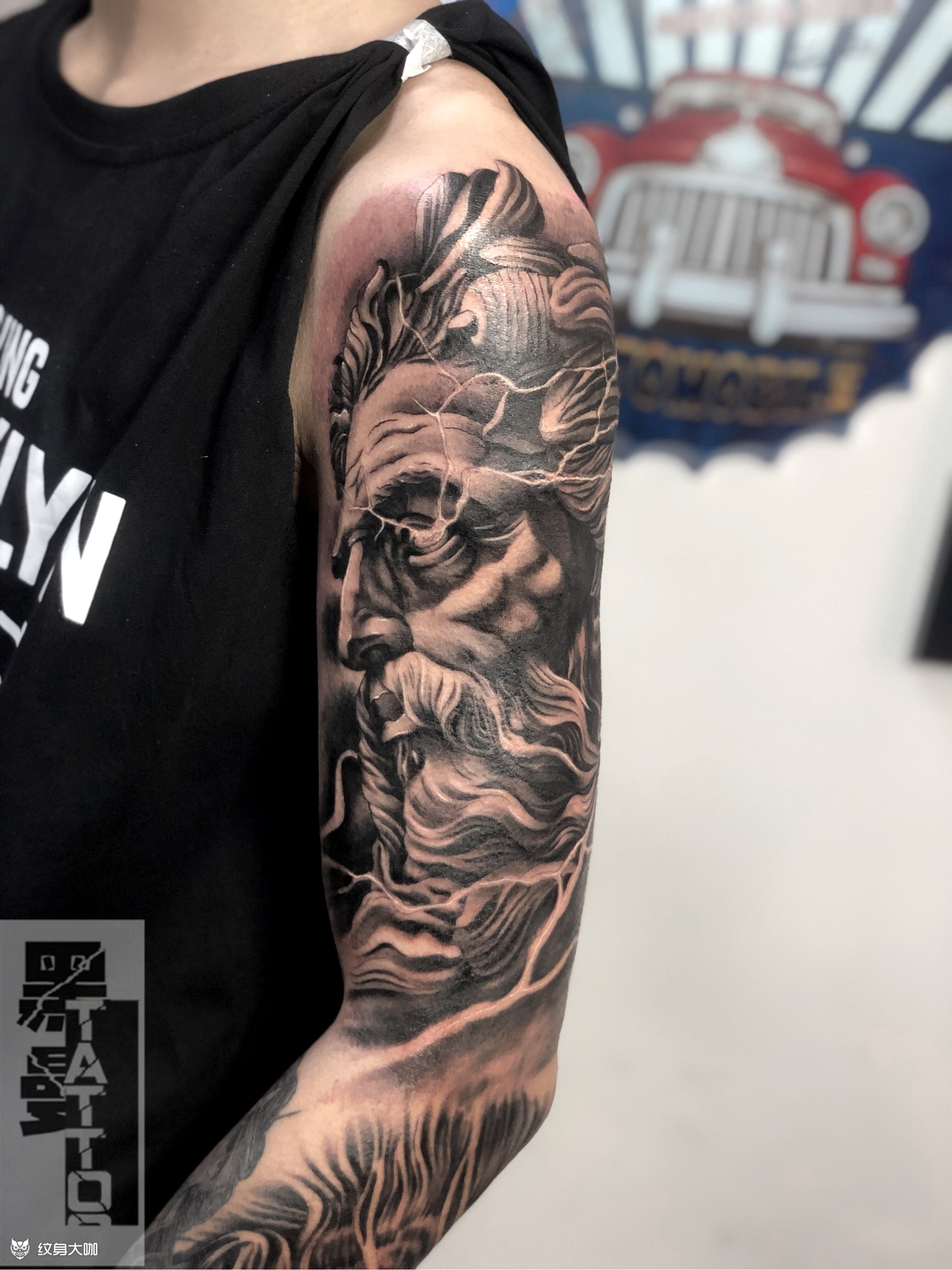 海神_纹身图案手稿图片_广州黑曼的纹身作品集