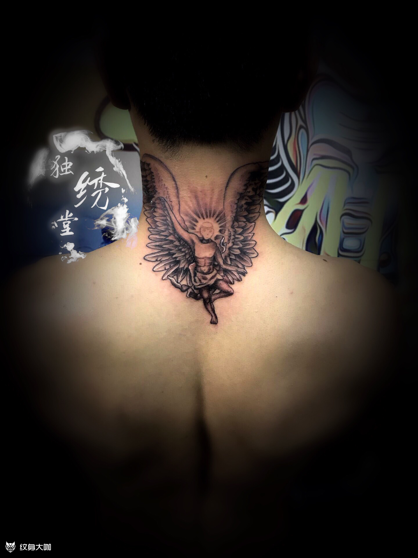 炽天使_纹身图案手稿图片_南充独绣堂的纹身作品集