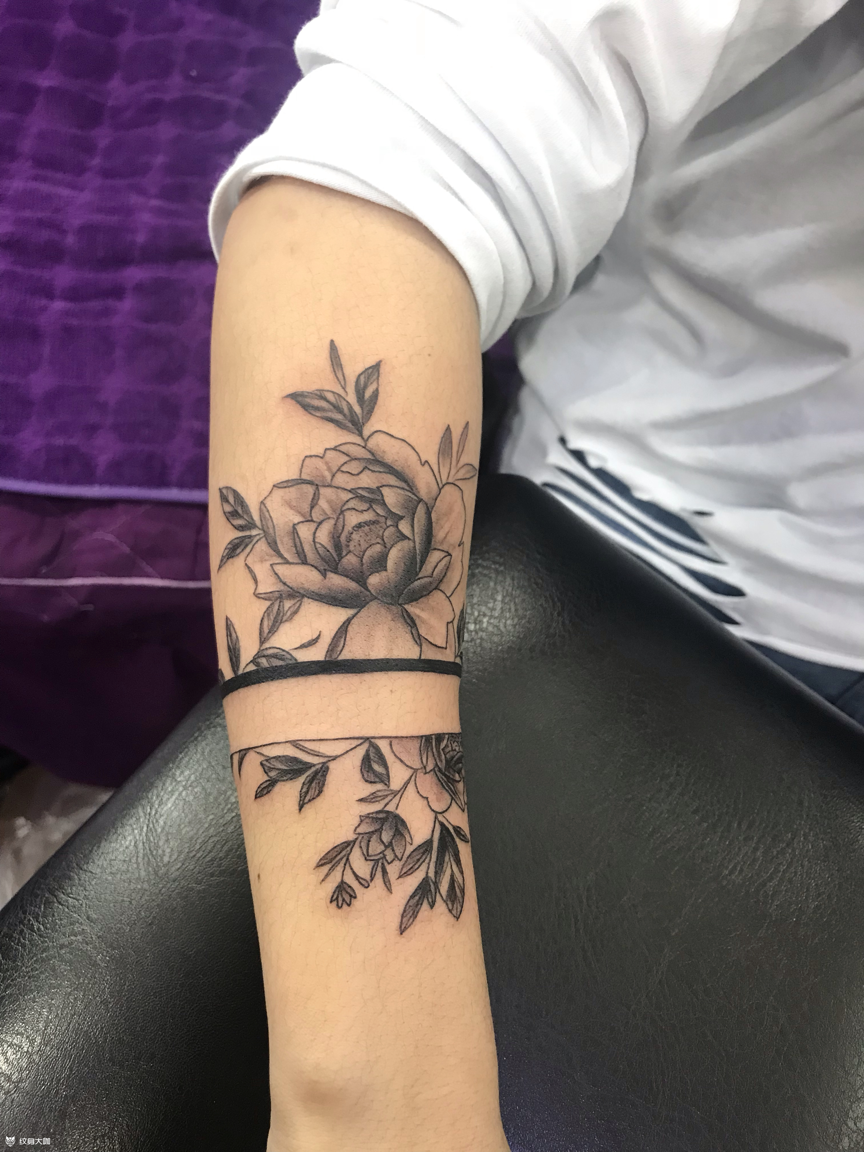 花环_纹身图案手稿图片_新兴天龙堂的纹身作品集