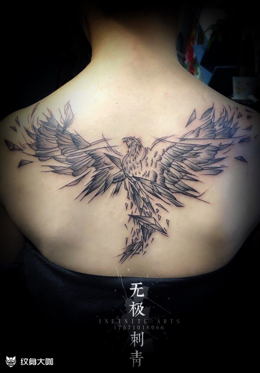 凤凰_纹身图案手稿图片_无极的纹身作品集