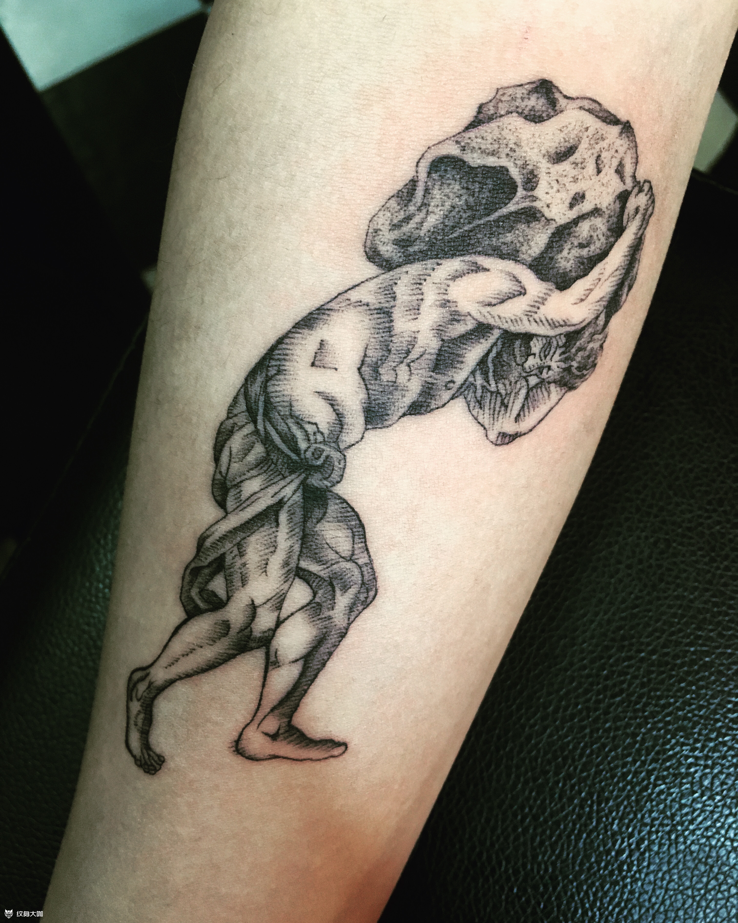 西西弗斯_纹身图案手稿图片_一恵儿的纹身作品集