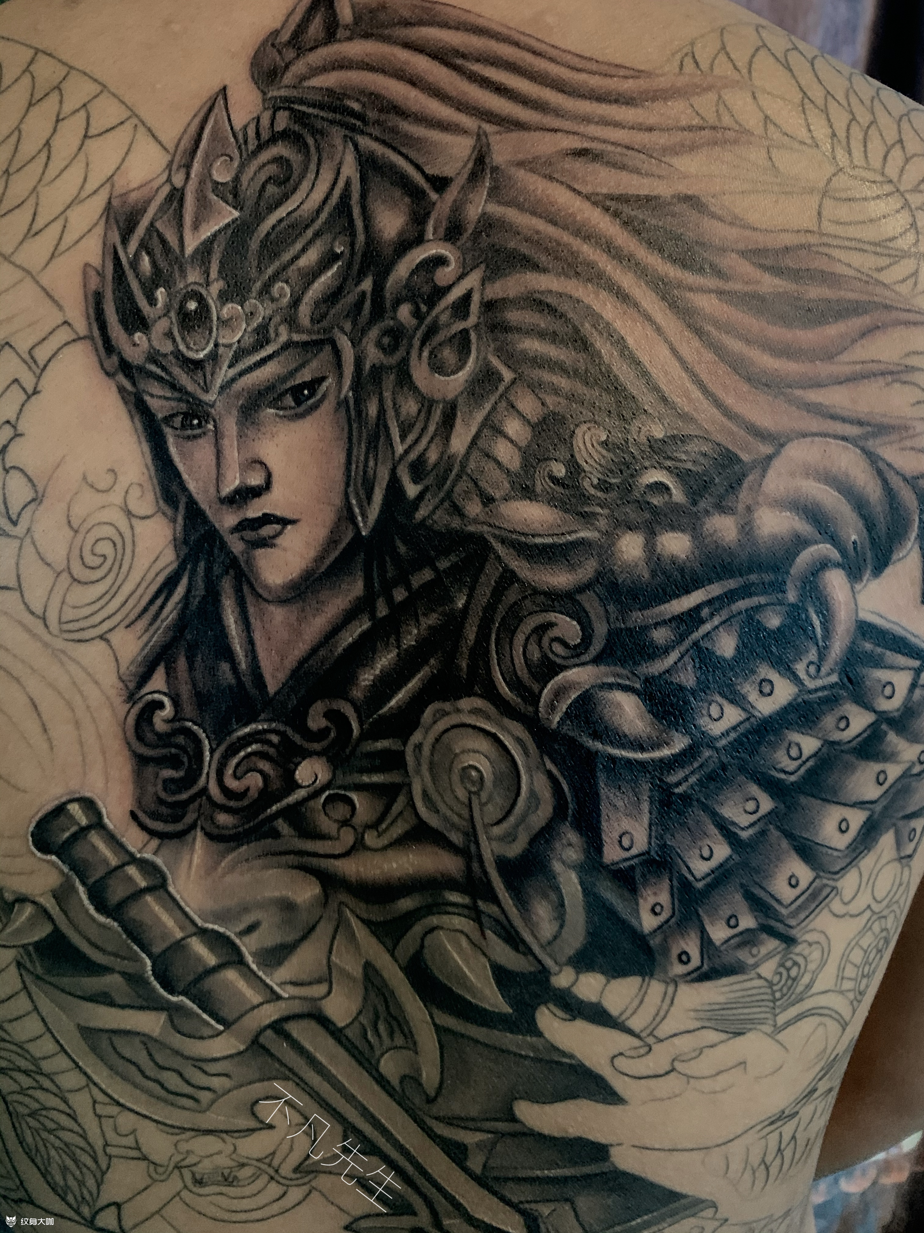 赵云,赵子龙_纹身图案手稿图片_杨彬彬的纹身作品集