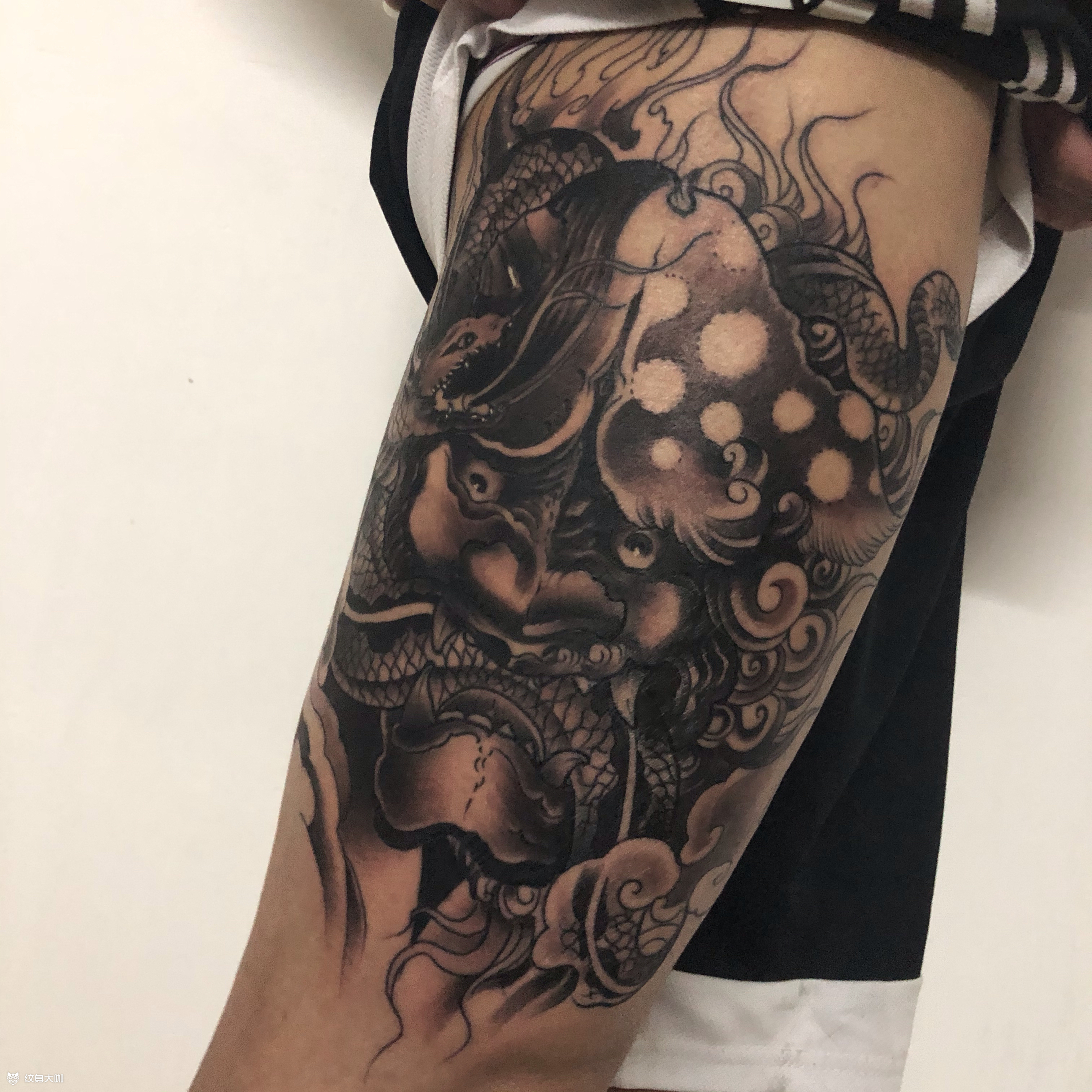 般若,唐狮_纹身图案手稿图片_ben的纹身作品集