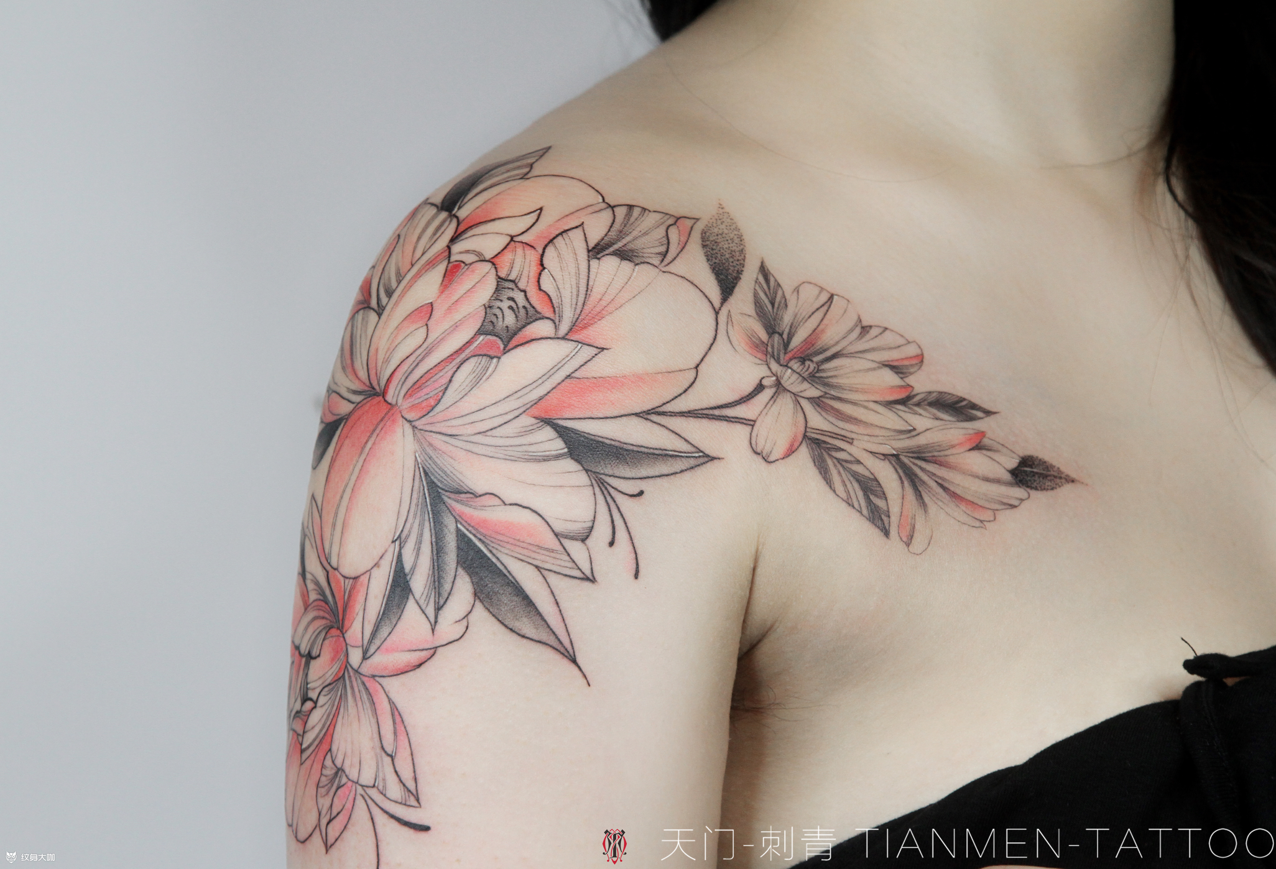 肩花儿_纹身图案手稿图片_蒋浩的纹身作品集