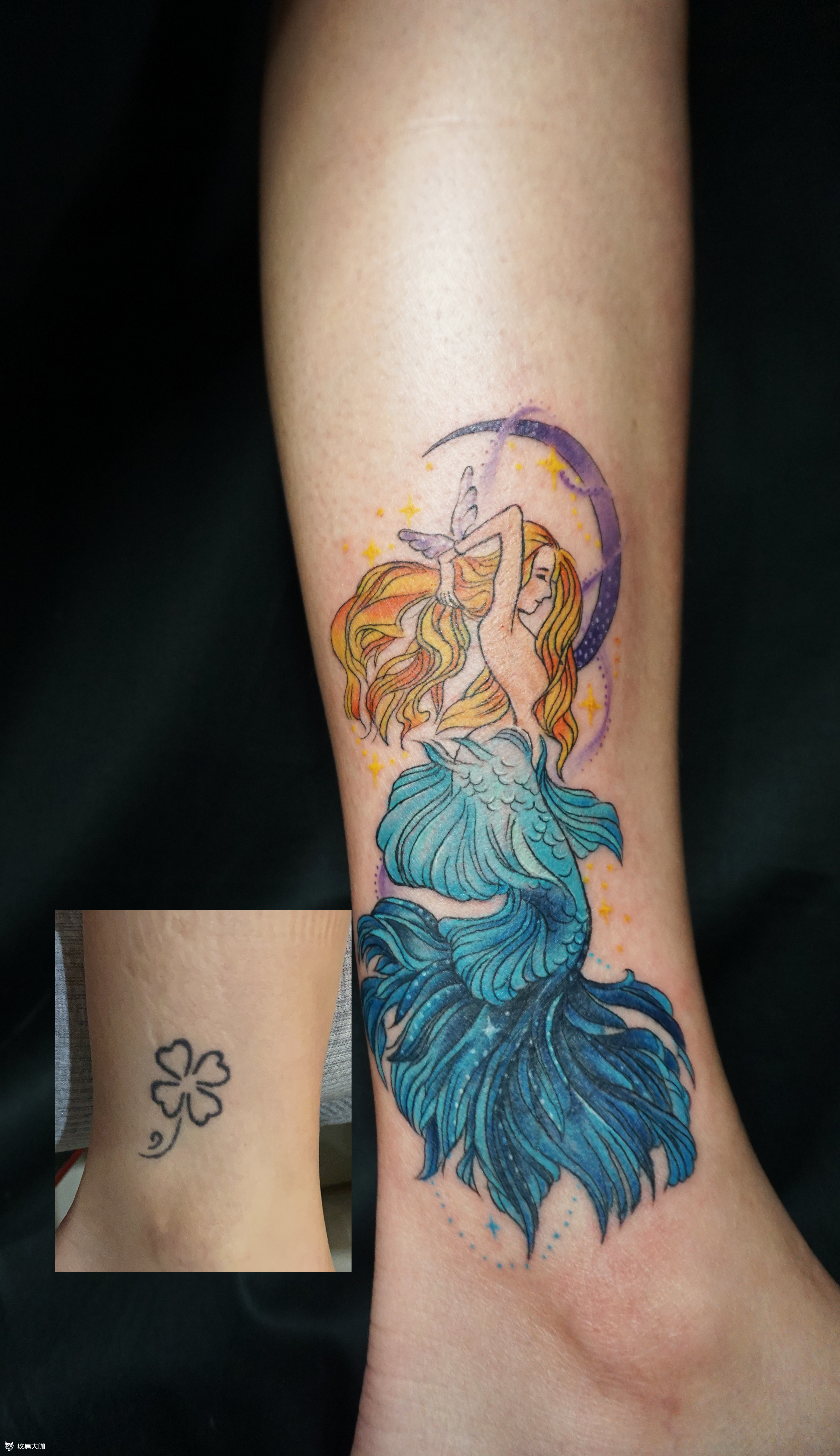 美人鱼_纹身图案手稿图片_suki的纹身作品集