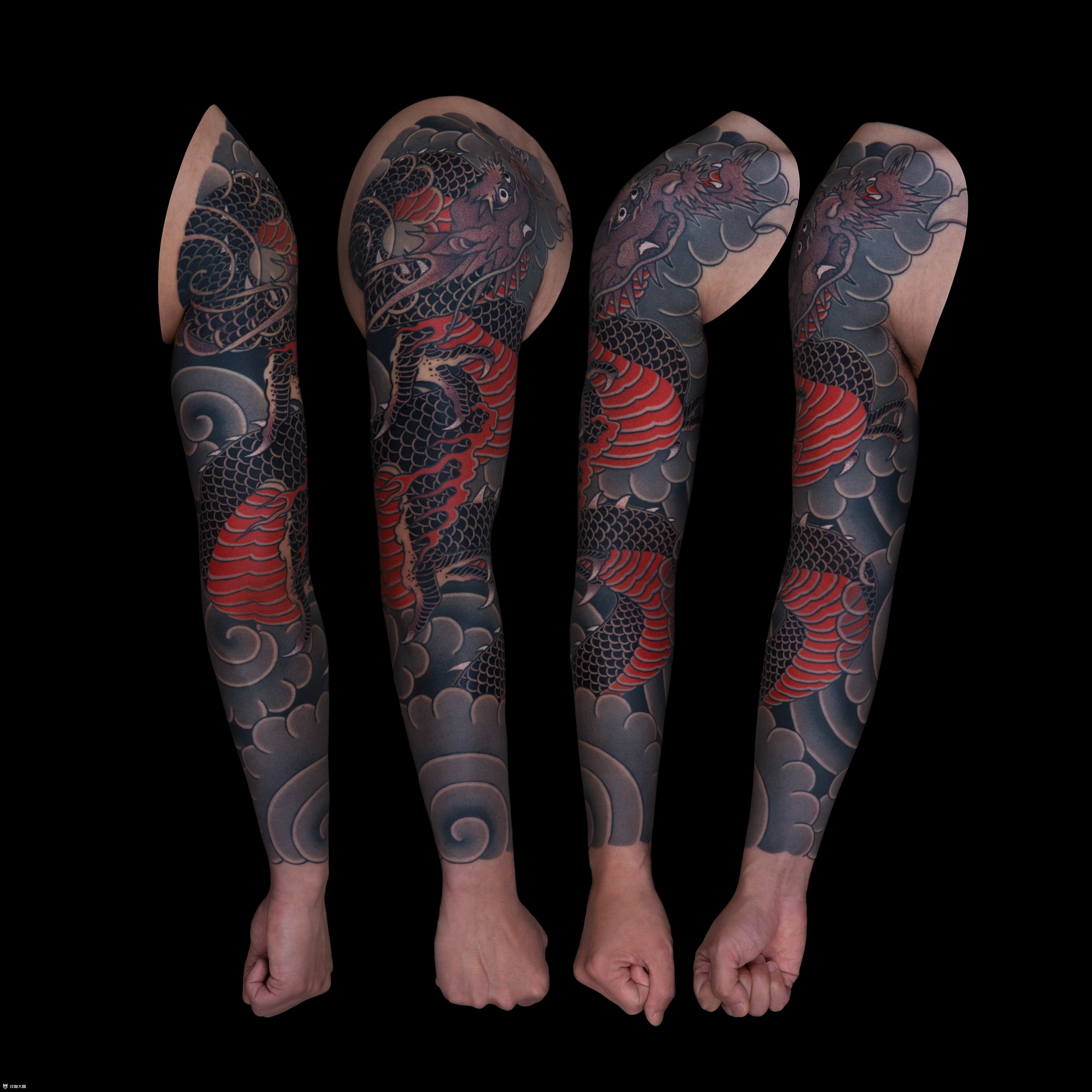 老传统神龙花臂61唐龙毛毛 _纹身吧社区 - 纹身大咖