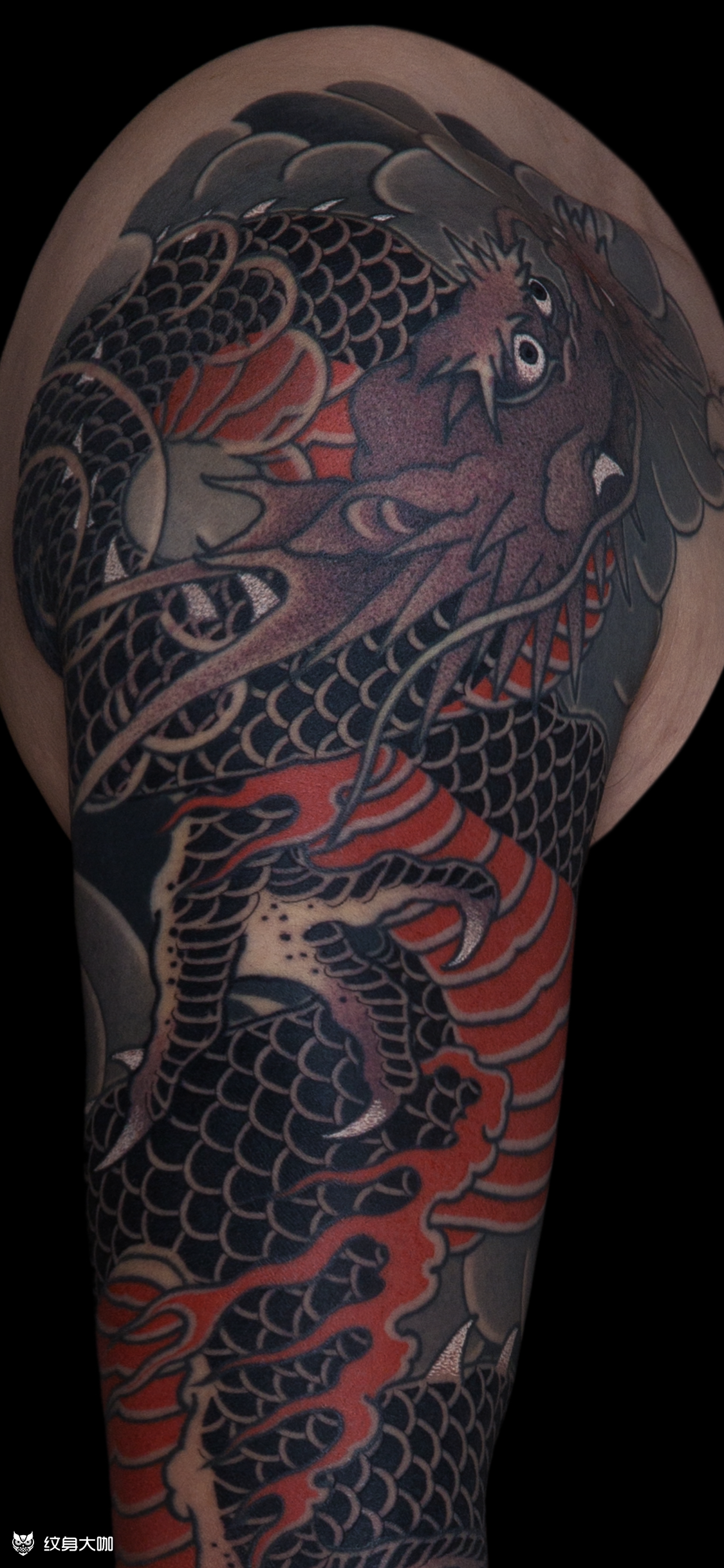 老传统神龙花臂61唐龙毛毛 _纹身吧社区 - 纹身大咖