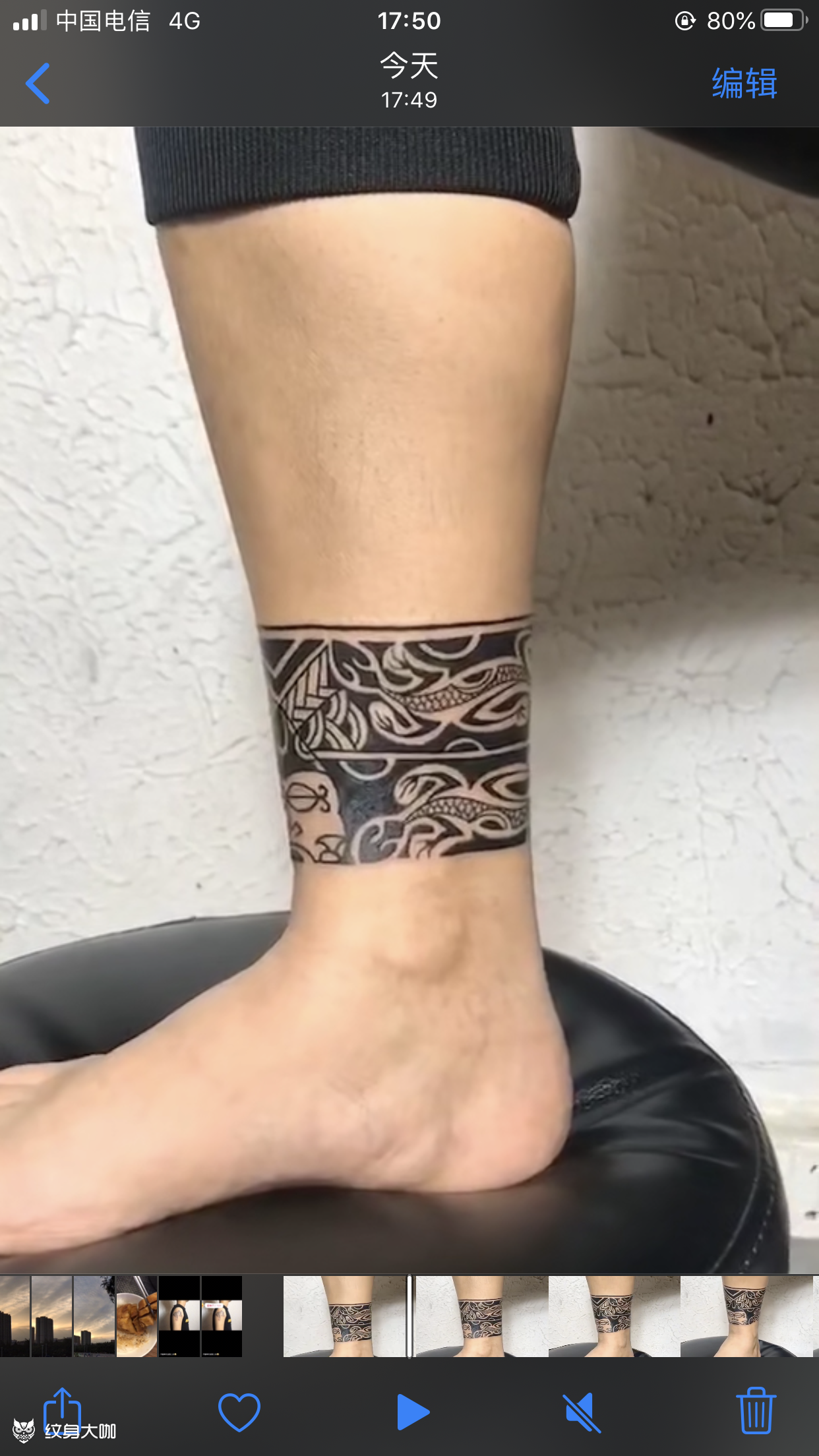 脚环_纹身图案手稿图片_刘星的纹身作品集