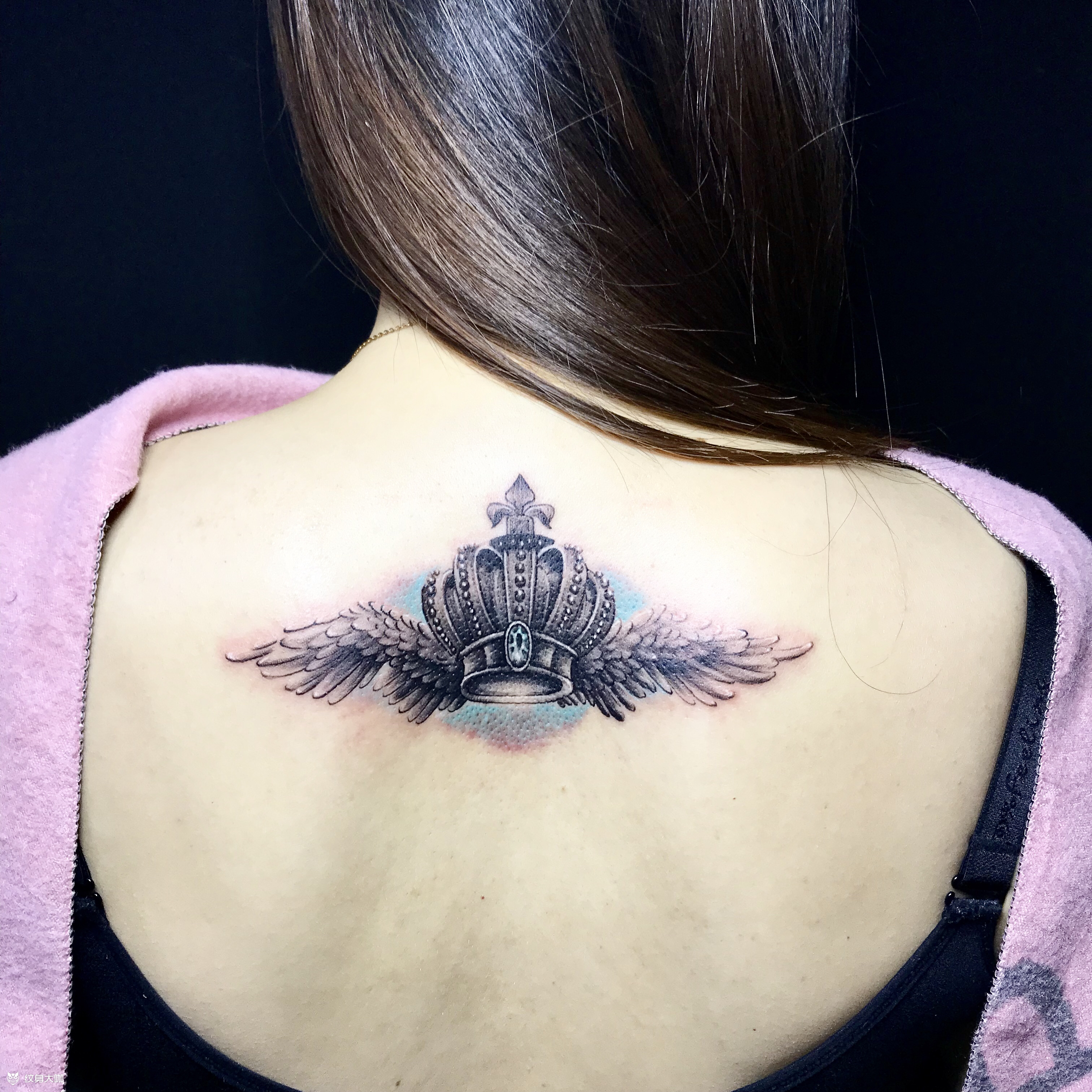 皇冠翅膀_纹身图案手稿图片_钟政的纹身作品集