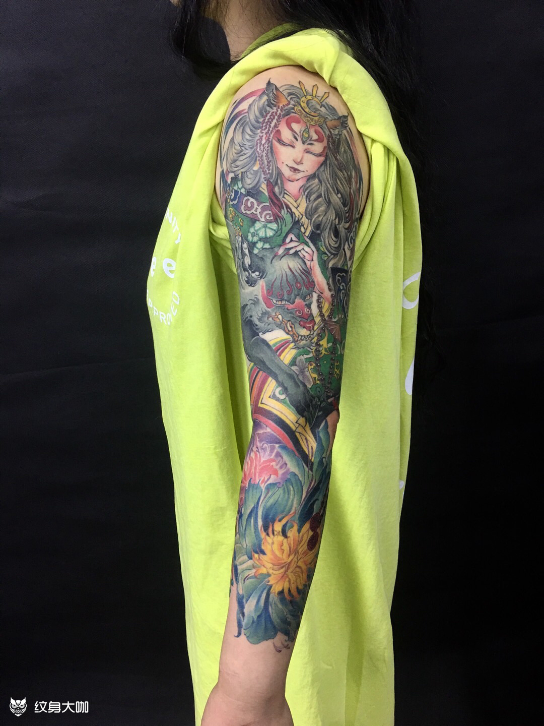 玉藻前_纹身图案手稿图片_辛师傅的纹身作品集