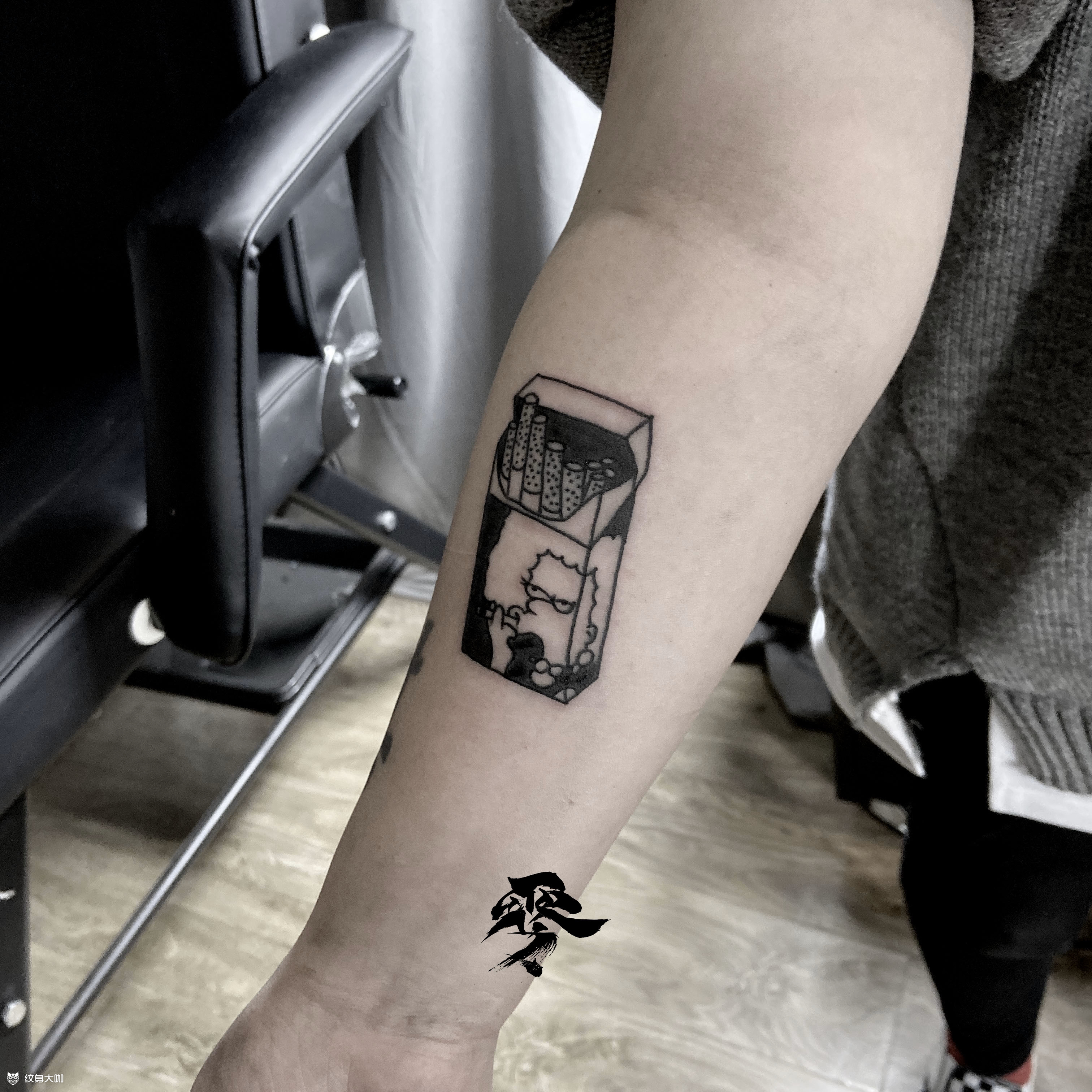 烟盒_纹身图案手稿图片_circle的纹身作品集