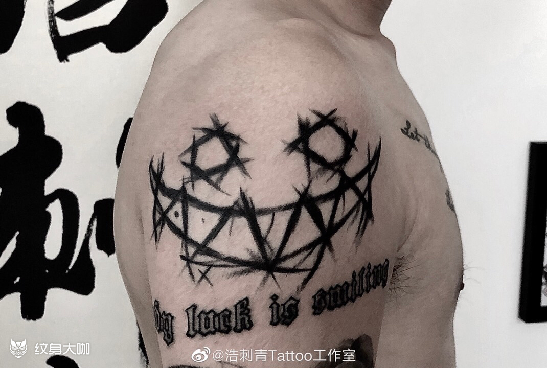 笑脸_纹身图案手稿图片_张浩的纹身作品集