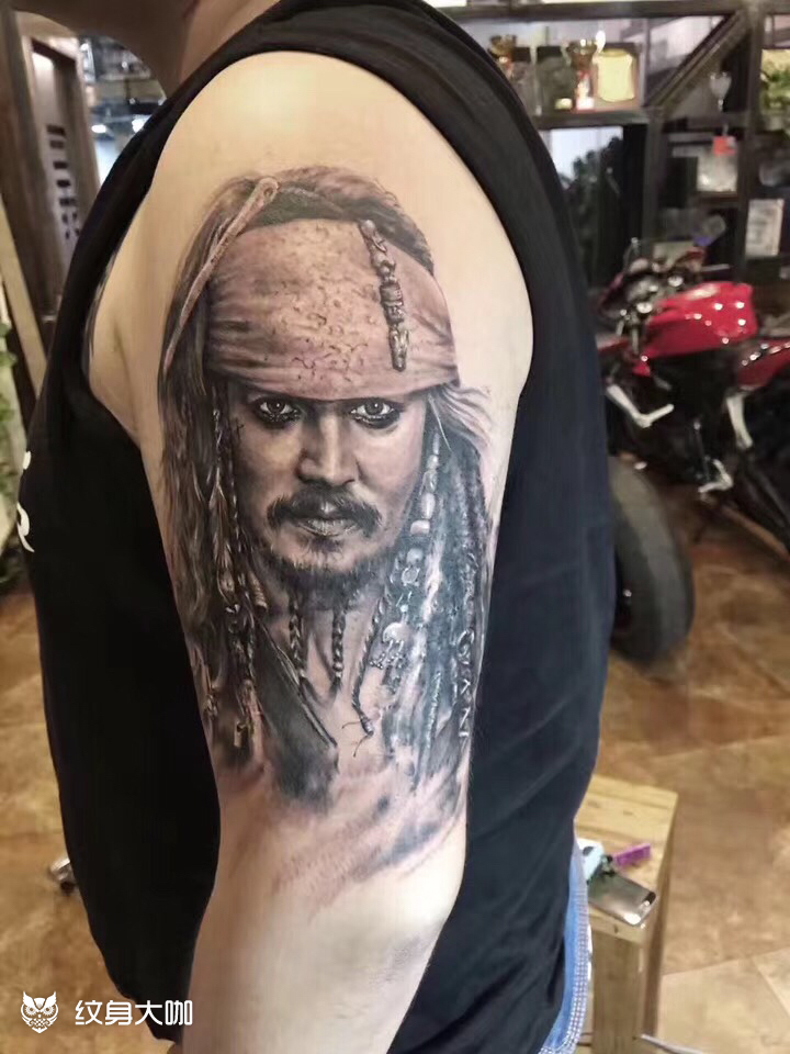 加勒比海盗_纹身图案手稿图片_张迎的纹身作品集