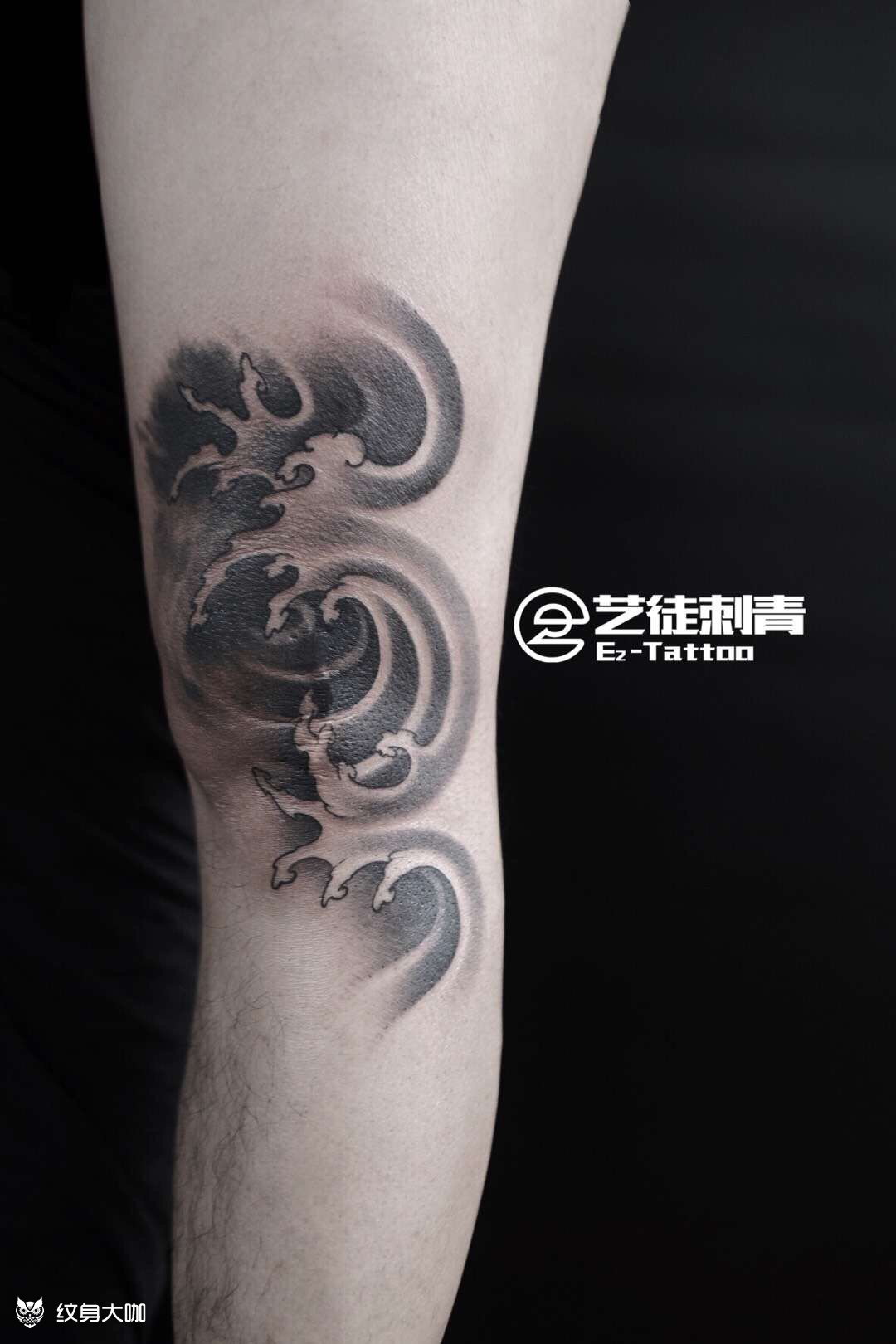 传统浪花_纹身图案手稿图片_崔峣的纹身作品集