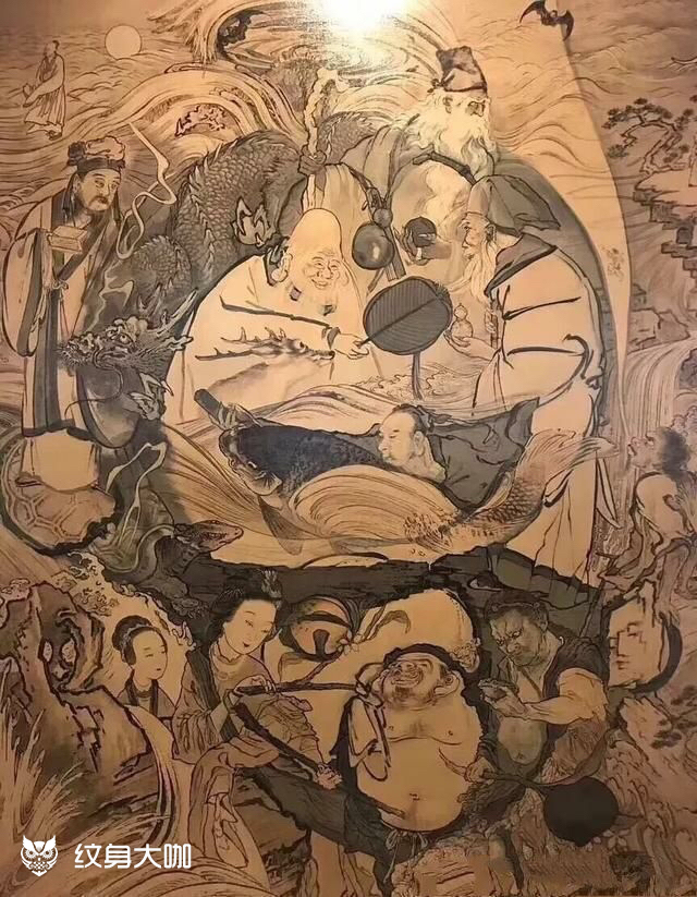 八仙过海,哆啦a梦,淦!_纹身吧社区 纹身大咖